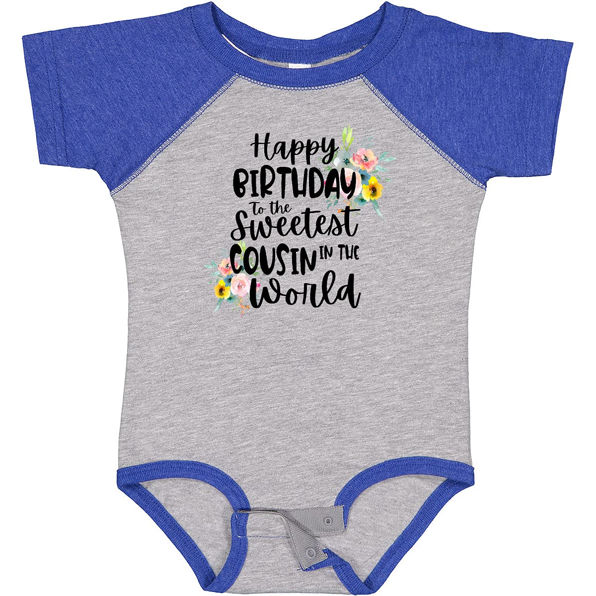 Inktastic Happy Birthday to The Sweetest Cousin in The World Baby Bodysuit - Cute Cousin Birthday Gift for Infants & Toddlers - Perfect for Birthday Parties, Family Photos & Special Occasions