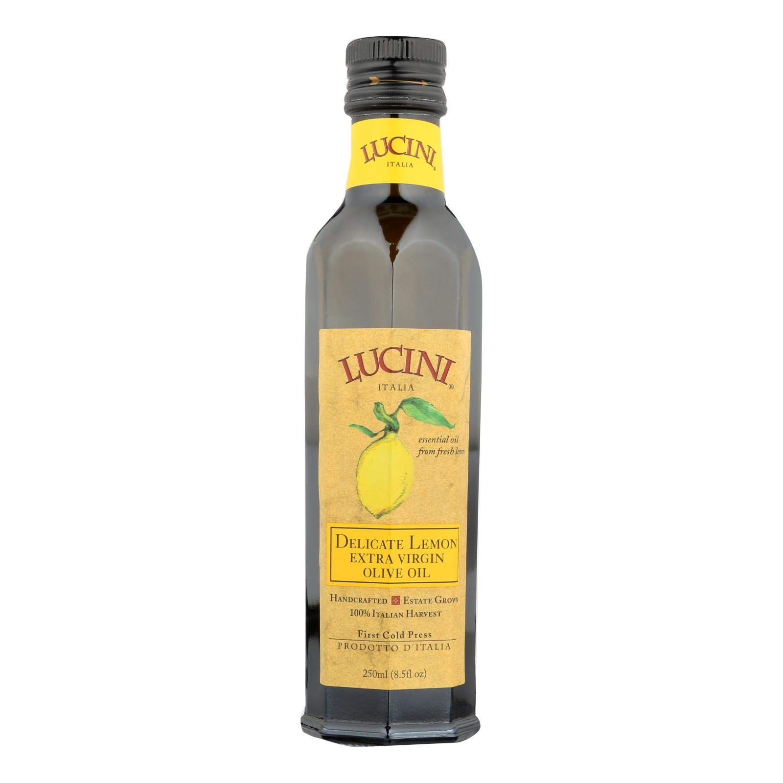 Premium Extra Virgin Lemon Infused Olive Oil - Cold Pressed, Organic, Rich Flavor for Cooking, Salads & Baking - Perfect for Mediterranean Dishes & Healthy Recipes