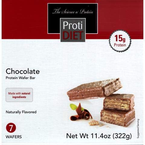 ProtiDiet Chocolate Protein Wafer Bar - High Protein Low Carb Snack for Weight Loss, Keto Diet & Muscle Recovery - Perfect for Gym, Workouts and On-the-Go Nutrition