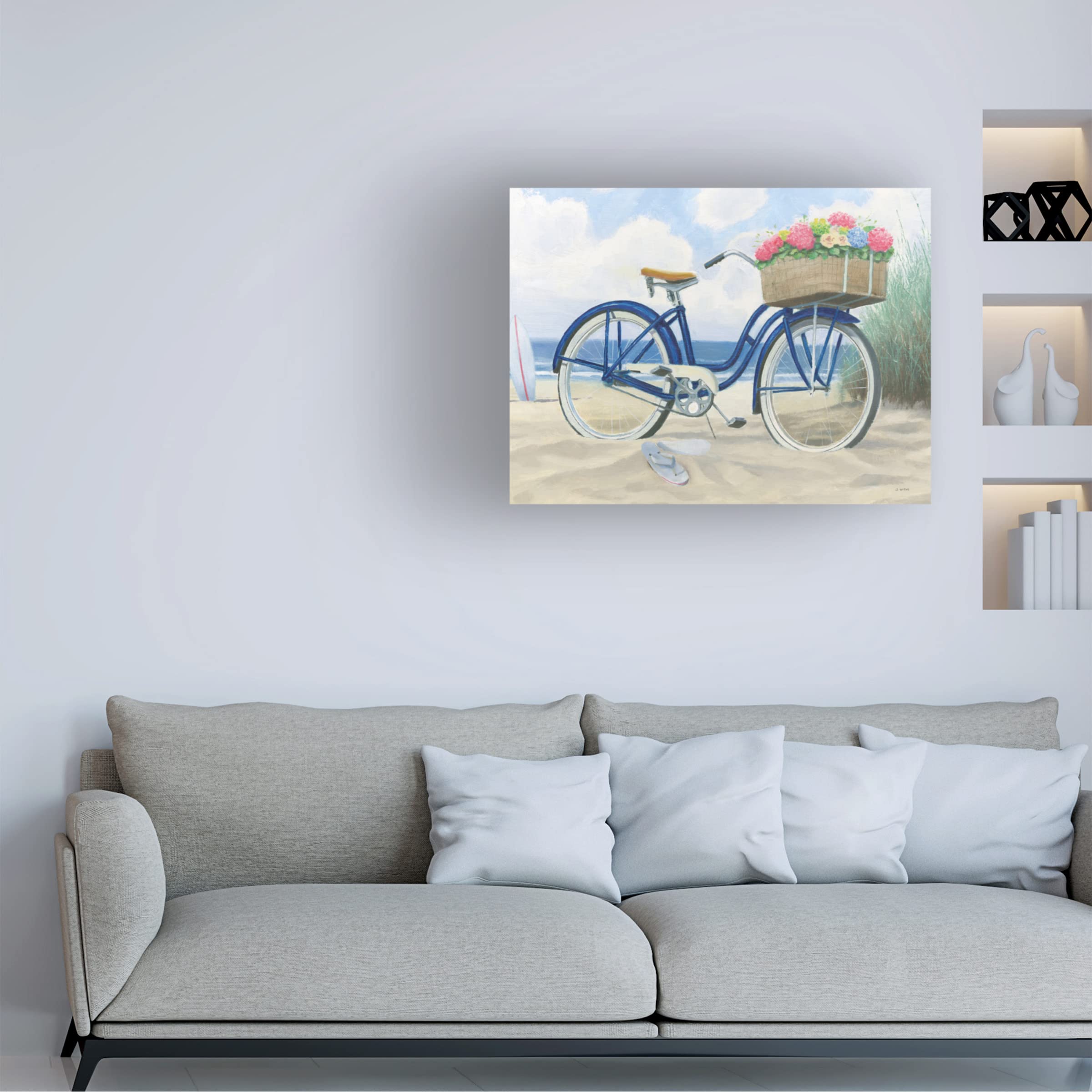 James Wiens 'Beach Time II' Canvas Wall Art Print - Coastal Beach Decor for Living Room, Bedroom & Office - Trademark Fine Art Collection