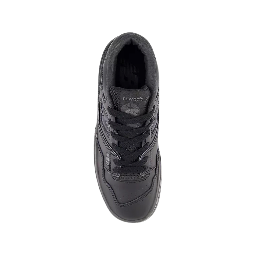New Balance 550 Triple Black Men's & Women's Sneakers - Classic Basketball-Inspired Shoes for Casual Wear, Running & Street Style Fashion