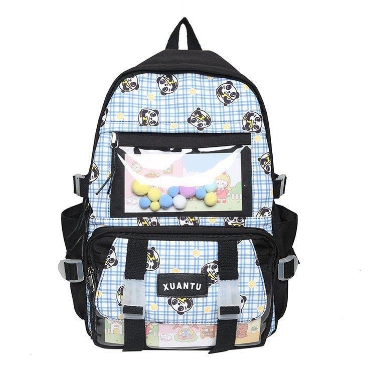 Cute Kawaii Backpack with Pins & Accessories - Aesthetic School & Travel Backpack for Women Teens Girls - Perfect for School, College, Work & Daily Use (Black)