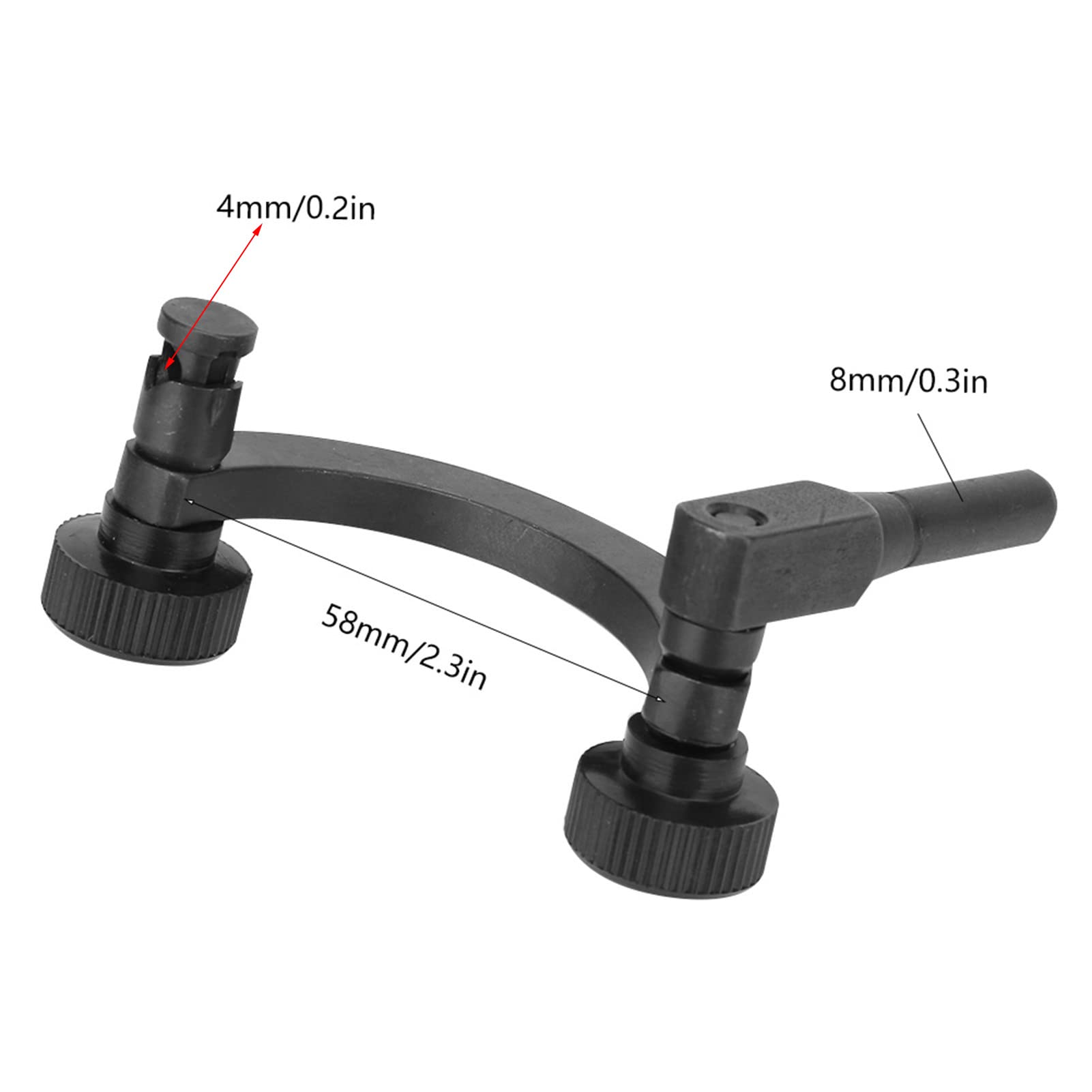 Acouto Half Round Combination Test Dial Indicator Holder - 8mm Dial Gauge Support Stand with Curve Base - Precision Measurement Tool for Machining, Woodworking & Metalworking