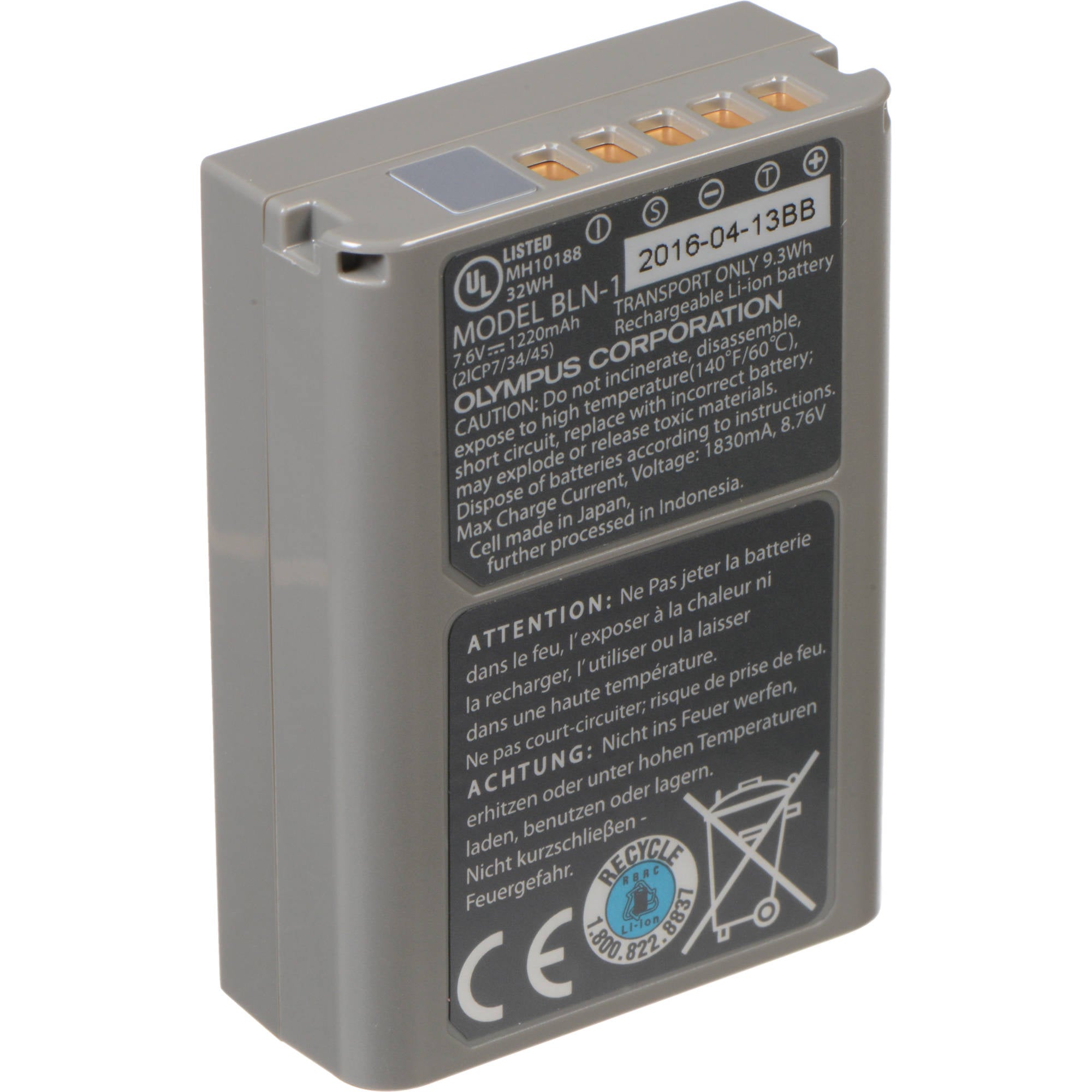 Olympus BLN-1 Rechargeable Lithium Ion Battery 7.6V 1220mAh for Olympus Cameras - Perfect for Travel Photography & Outdoor Shooting