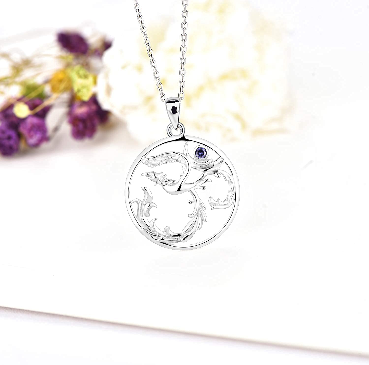 STARCHENIE Sterling Silver Phoenix Bird Pendant Necklace - Elegant Animal Jewelry for Women, Gift for Her, Perfect for Parties & Special Occasions