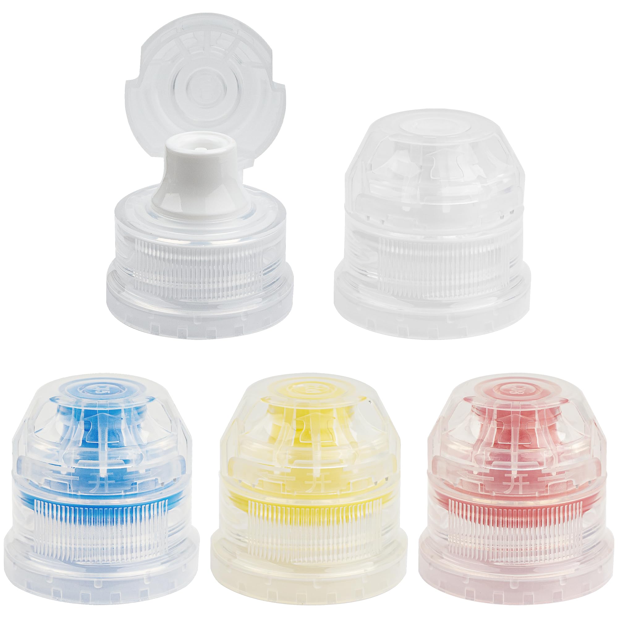 28mm Push Pull Cap - Replacement Water Bottle Flip Top Lids with Seal Tab for Smart Bottles & Soda Bottles (10 Pack) - Ideal for Gym, Hiking, Travel & Outdoor Activities