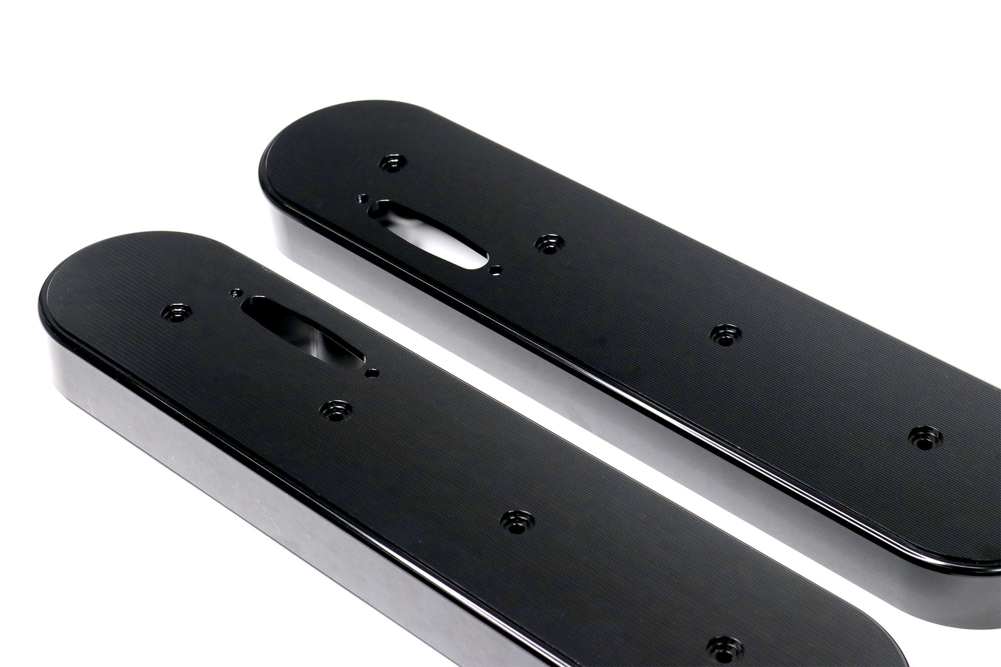 LS Race Black Anodized Billet Aluminum Valve Covers with Motion Quick Release Breathers - Compatible with Chevy Small Block 10-170BLK - High Performance Engine Upgrade for Racing & Street Cars