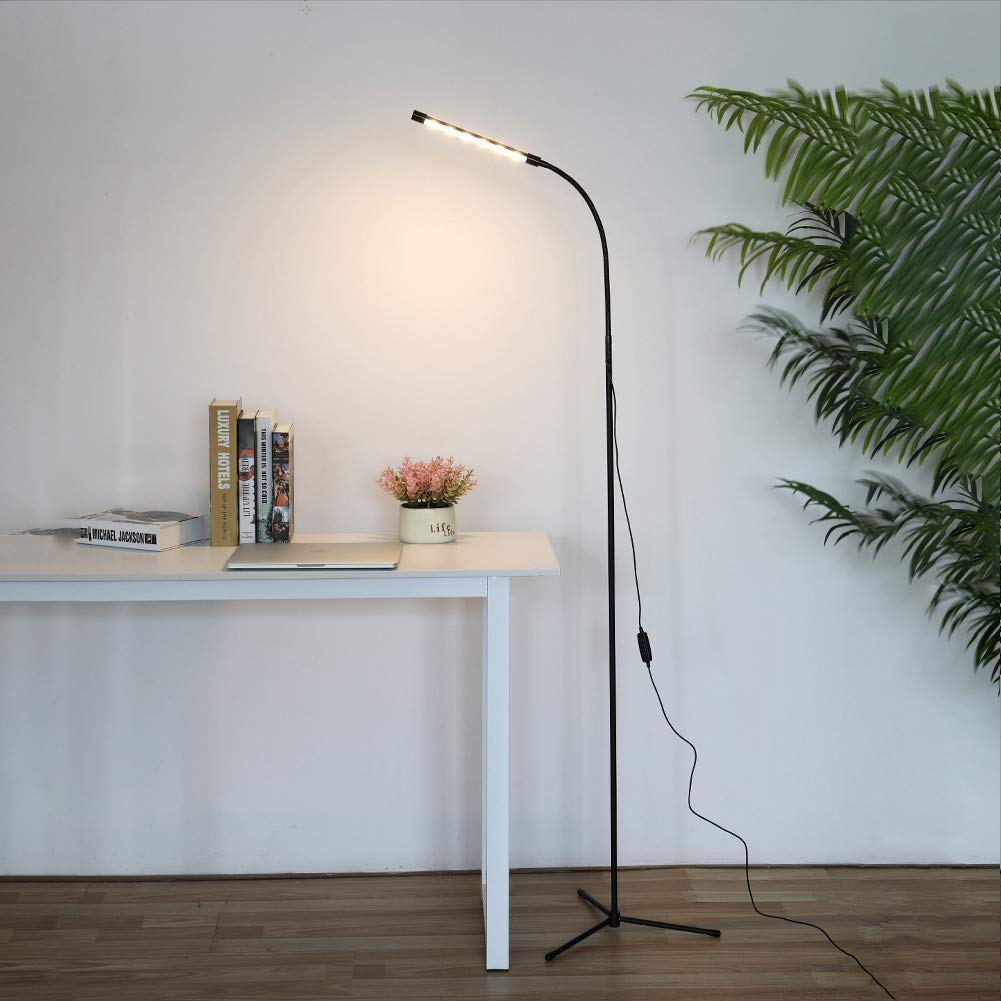 OUKENS Modern LED Floor Lamp - Adjustable Brightness, Energy Saving Study Light for Home Office, Bedroom, and Living Room | Perfect for Reading, Working, and Relaxing