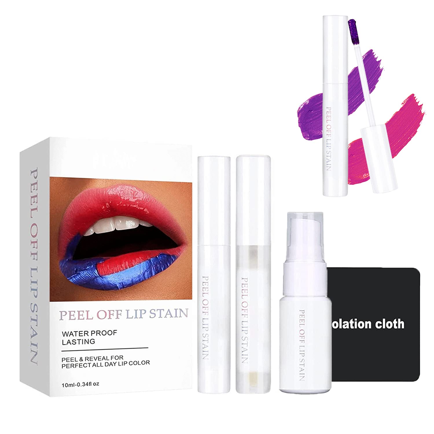 MEIU Long Lasting Waterproof Lip Stain Set - Smudge Proof Matte Liquid Lipstick, Peel Off & Reveal Nonstick Formula for All-Day Wear | Perfect for Parties, Dates, and Everyday Makeup Looks