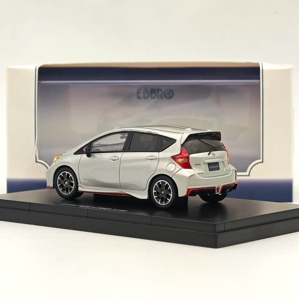 1/43 EBBRO 45440 NISSAN NOTE e-POWER NISMO 2017 Silver Resin Diecast Model Car - Collectible Miniature Vehicle for Display, Gifts & Car Enthusiasts