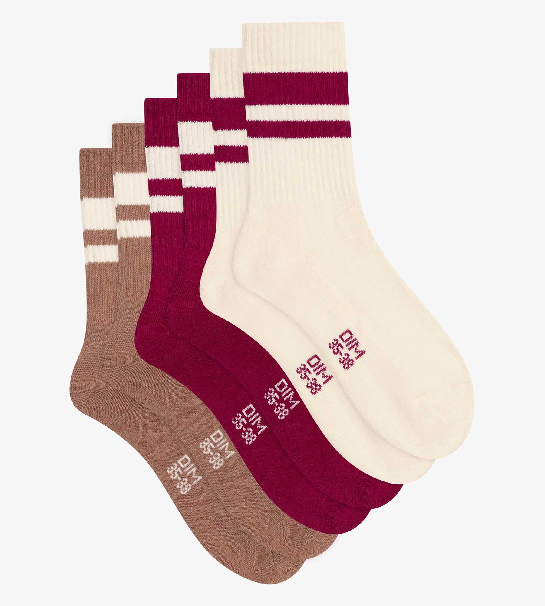 3 Pairs Women's Cotton Socks - EcoDim Sport Socks for Running, Yoga & Daily Wear - Breathable & Comfortable Casual Socks for Women