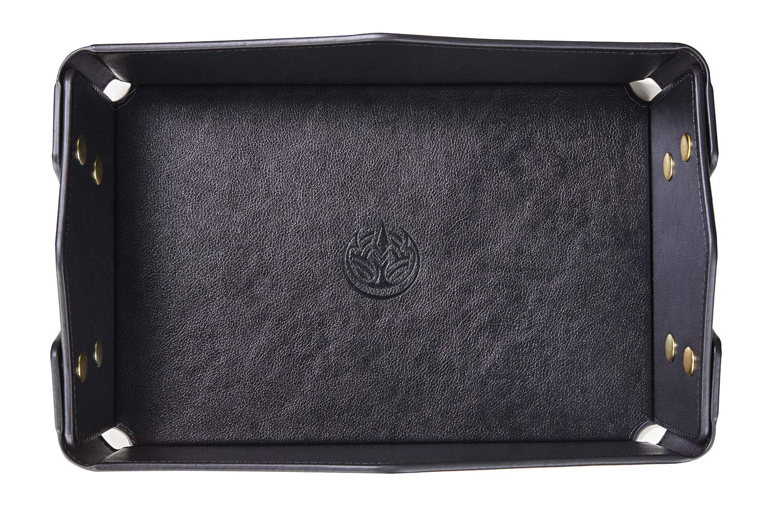 Premium PU Leather Valet Tray - Jewelry Organizer & Storage Tray for Keys, Wallet, Coins | Bedside Nightstand Organizer | Travel Essentials & Home Decor (Black) - Perfect for Bedroom, Office & Hotel Use