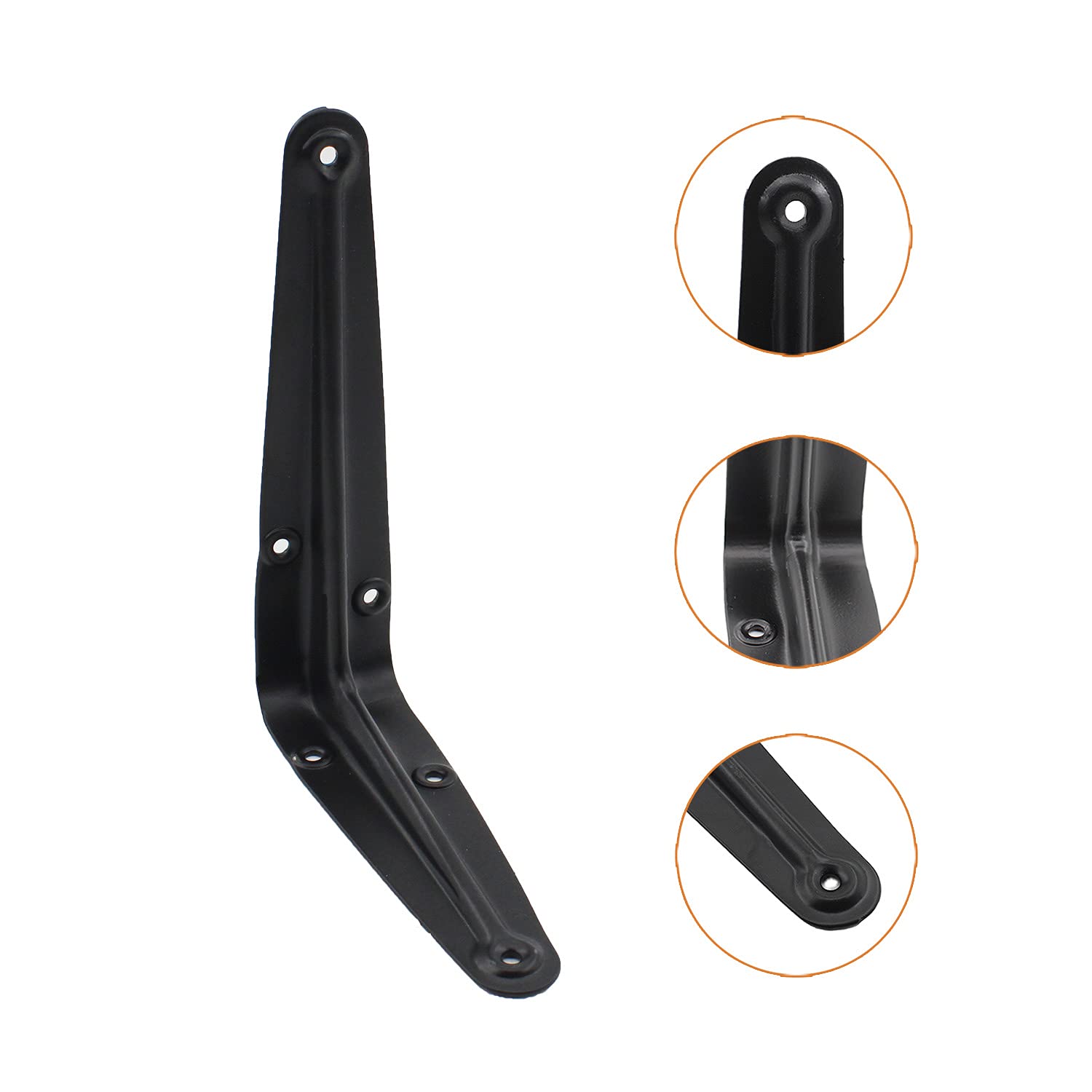 4 Pack Heavy Duty Metal Floating Shelf Brackets - ULIFESTAR Rust-Resistant Iron L-Shaped Supports with Screws for Wood Shelves, Wall Mounted Corner Braces - Perfect for Farmhouse, Industrial & Home Office Decor