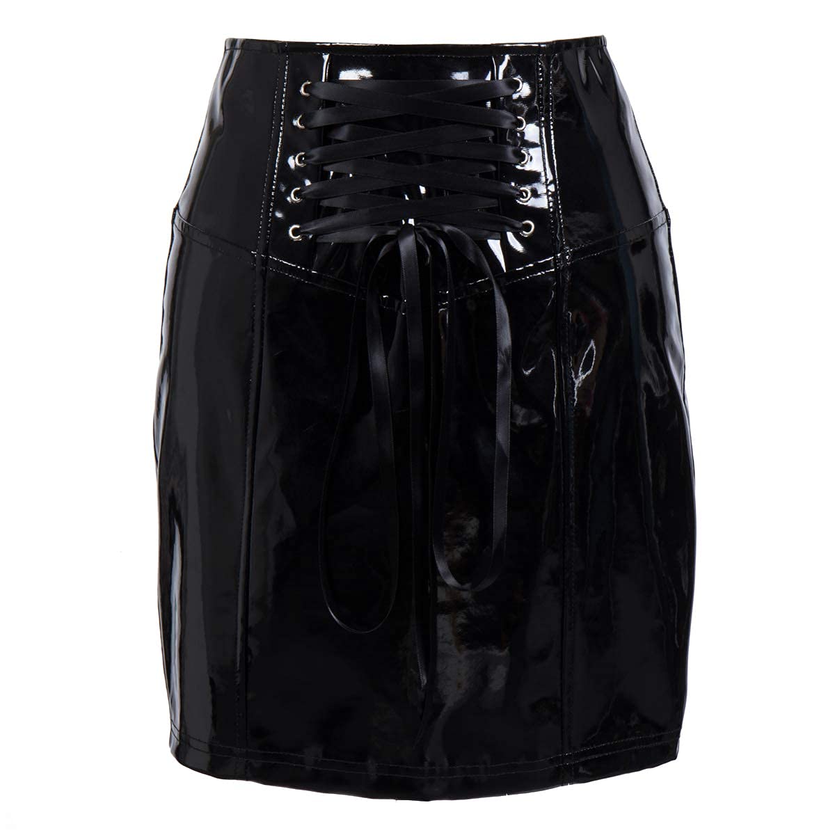 Shiny PVC Leather Zip Mini Pencil Skirt for Women - Stylish Office & Party Wear - Perfect for Work, Club Nights & Special Occasions