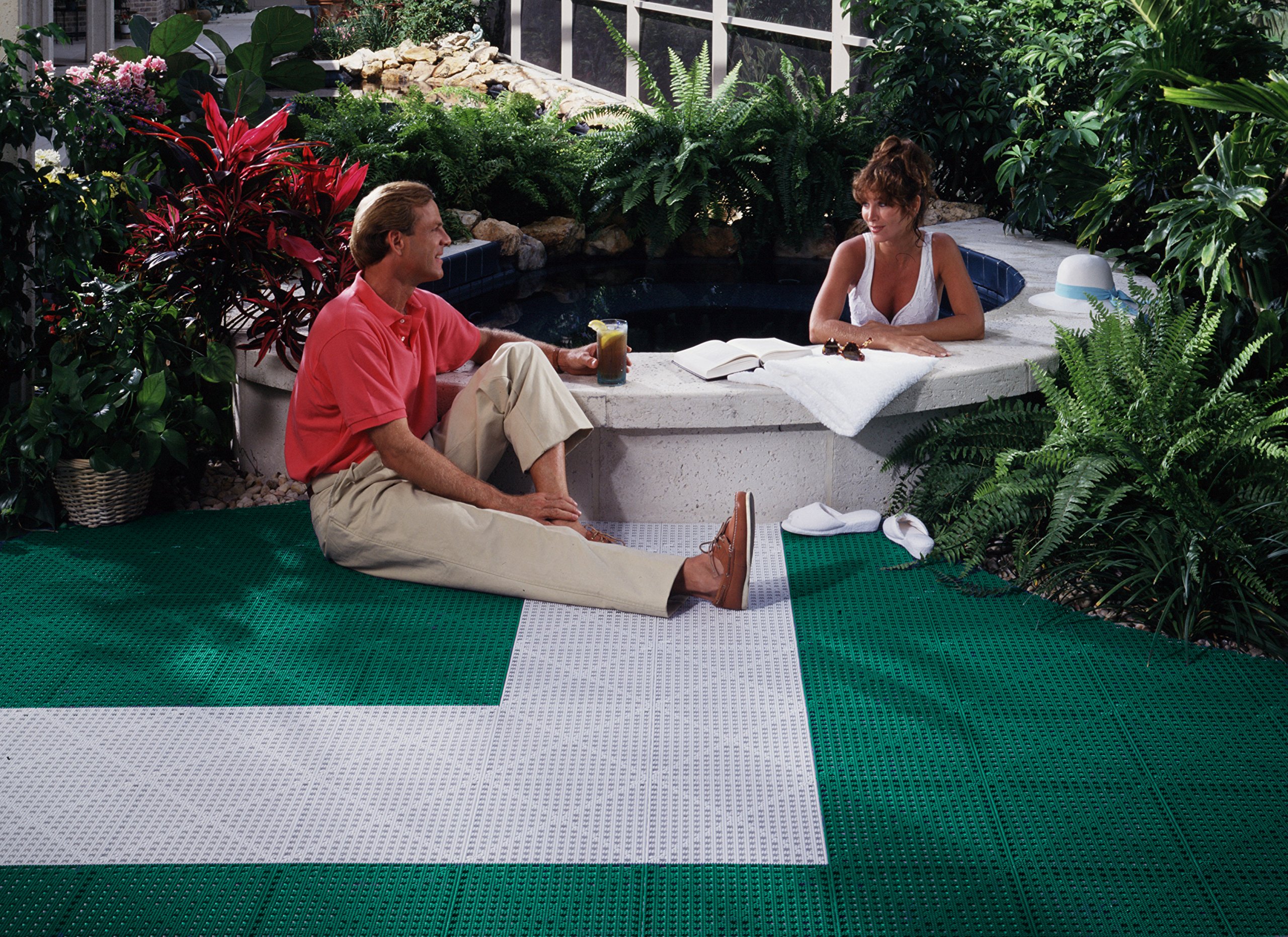 Dri-Dek® 3'x4' Interlocking Gray Flooring Sheets for Patio, Lanai & Pool Deck - Durable, Non-Slip Outdoor & Indoor Use