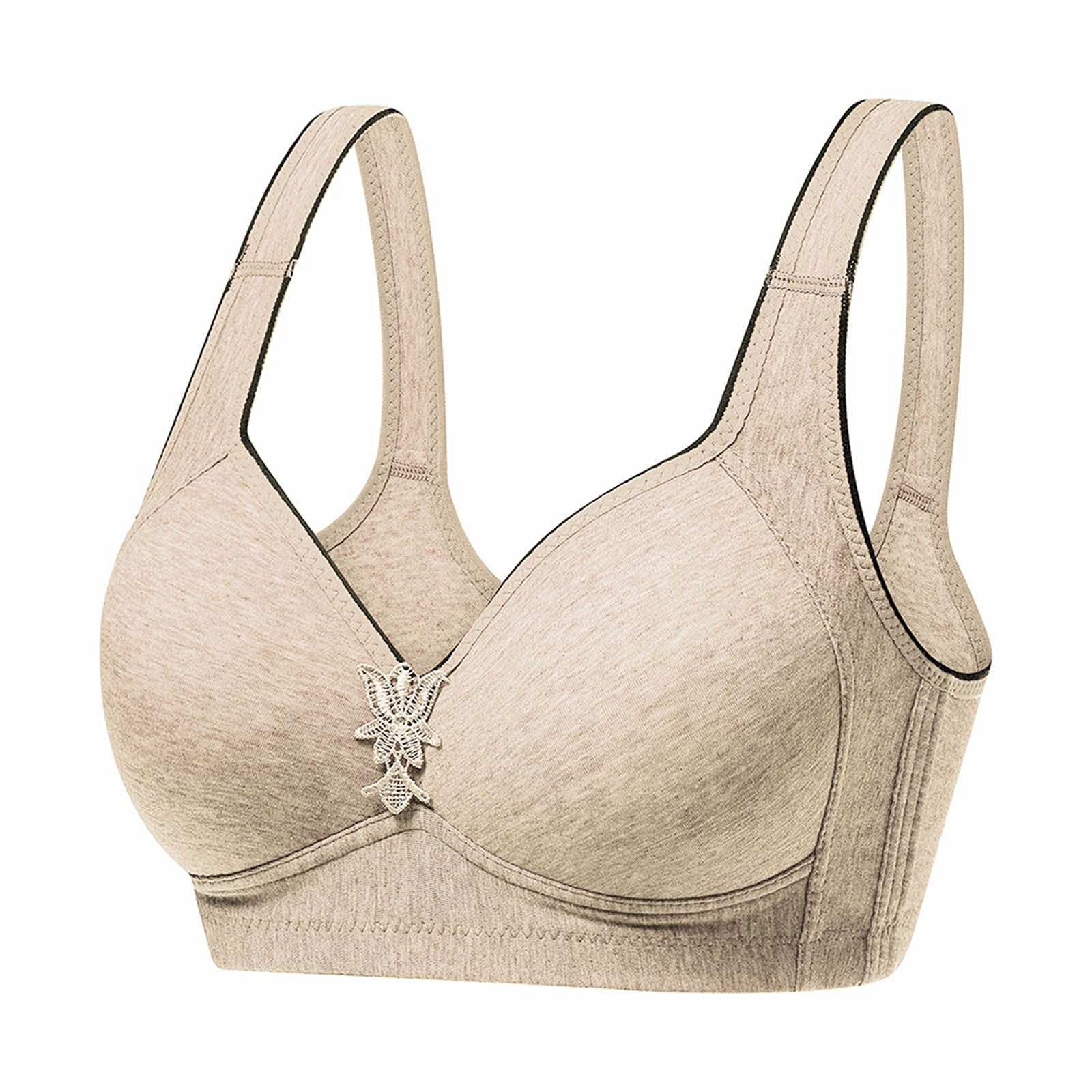 Holzkary Plus Size Sports Bras for Women - No Underwire, Back Closure, Comfortable Everyday Bra (34C-40C) - Perfect for Yoga, Gym & Casual Wear