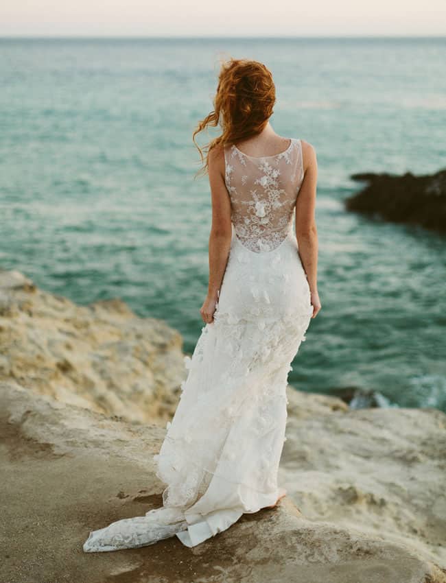 Claire Pettibone Magnolia Wedding Gown - Lace Bridal Dress for Romantic Garden & Beach Ceremonies