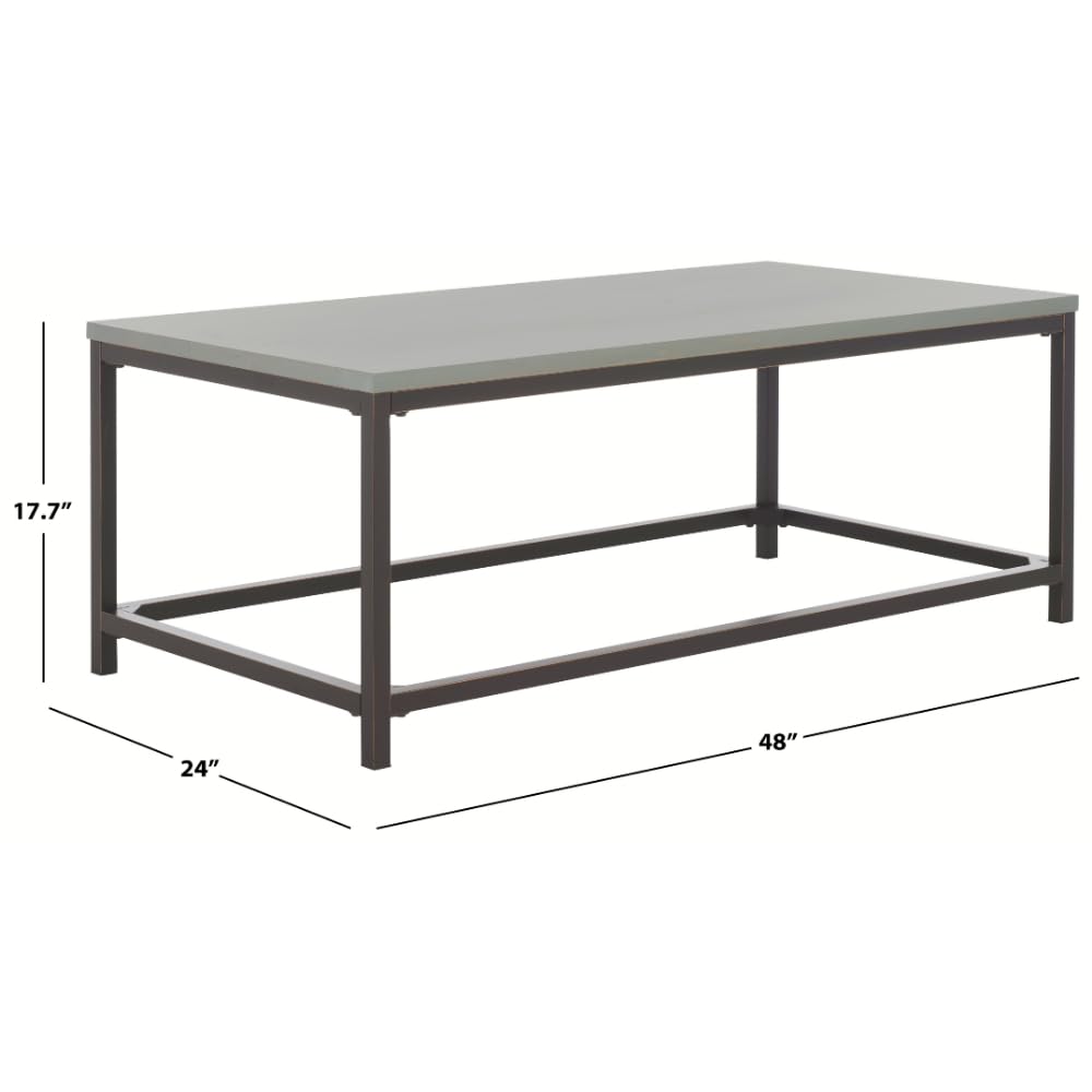 SAFAVIEH American Homes Collection ALEC Brown Pine Coffee Table - Rustic Wooden Living Room Furniture for Home Decor & Cozy Spaces