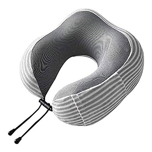 Memory Foam Travel Neck Pillow for Airplanes - U-Shaped Cervical Support Pillow with Breathable & Soft Cover - Perfect for Long Flights, Road Trips & Office Naps