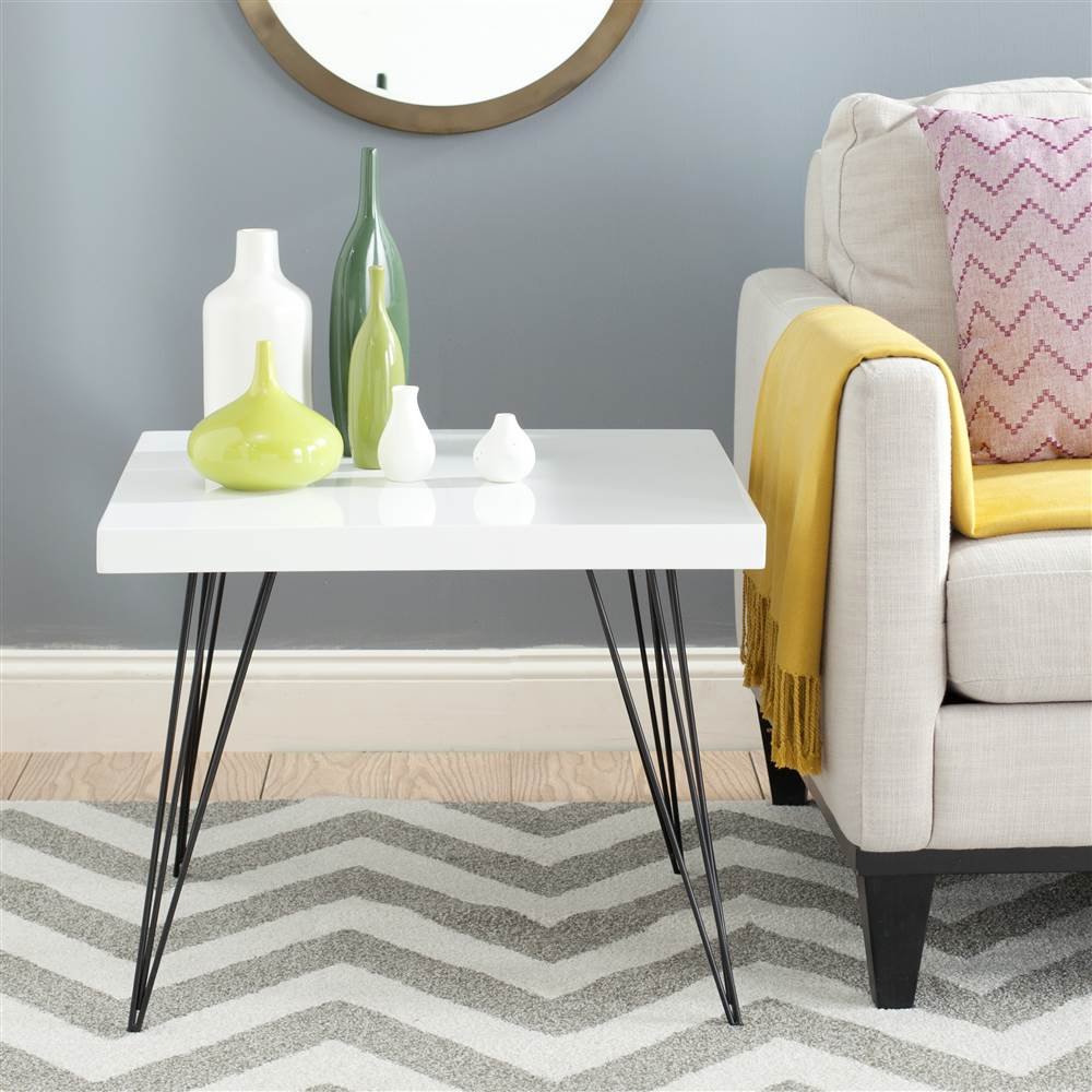 Safavieh Wolcott Mid-Century Modern Coffee Table - White & Black for Living Room