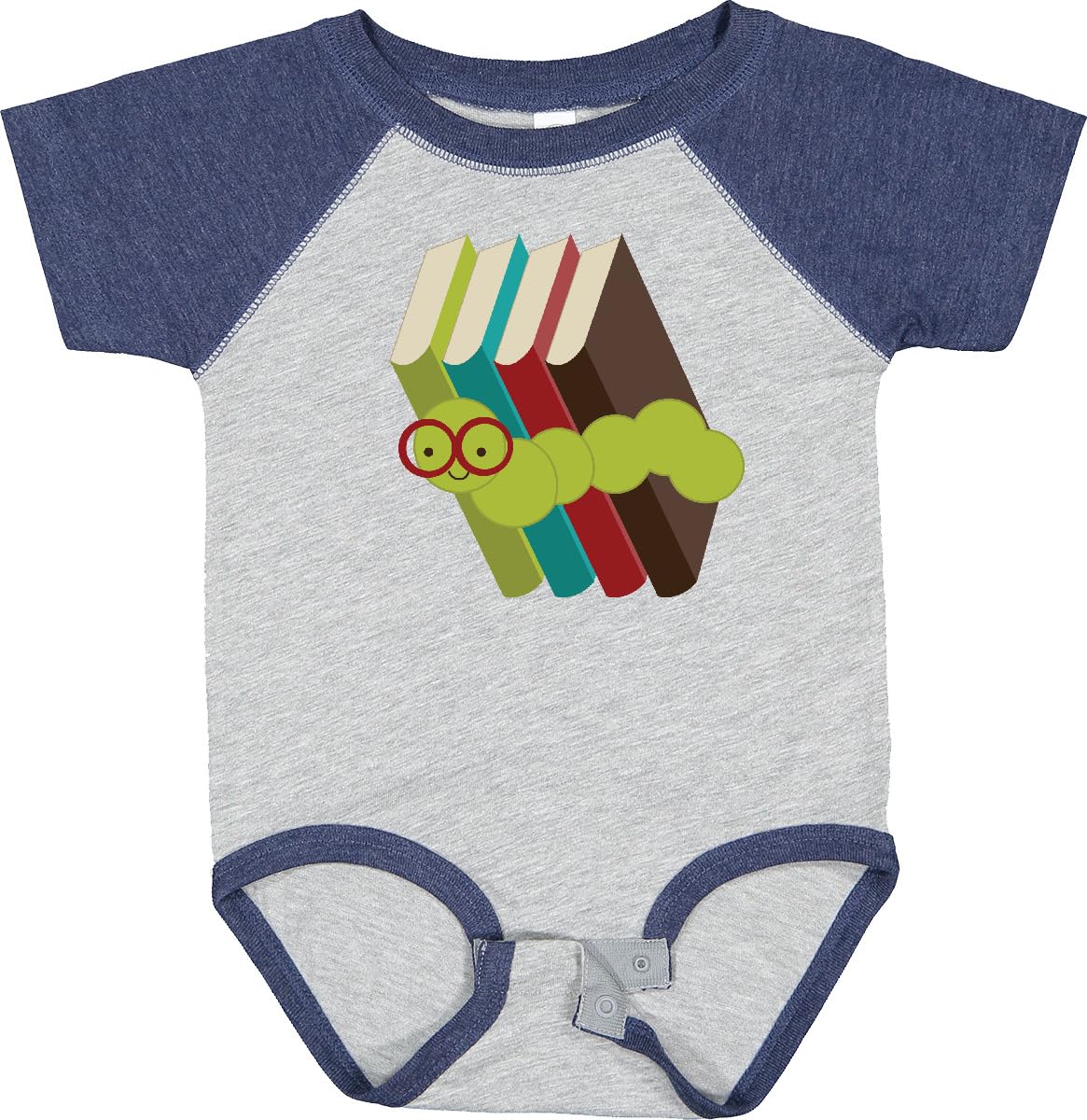 Inktastic Bookworm Books Reading Baby Bodysuit - Cute & Comfortable Infant Onesie for Book Lovers - Perfect Gift for Baby Showers, Birthdays & Library Visits