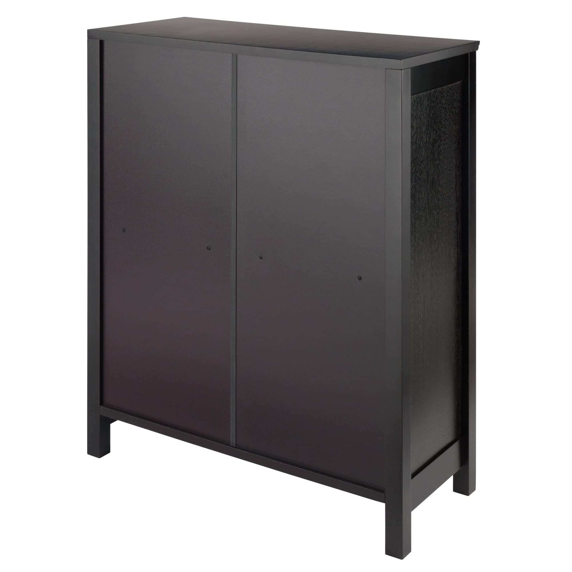 Winsome 26-Inch Wide 3-Tier Storage Shelf - Solid/Composite Wood - Espresso Finish - Space-Saving Organizer for Living Room, Bedroom, or Office (Model 92327)