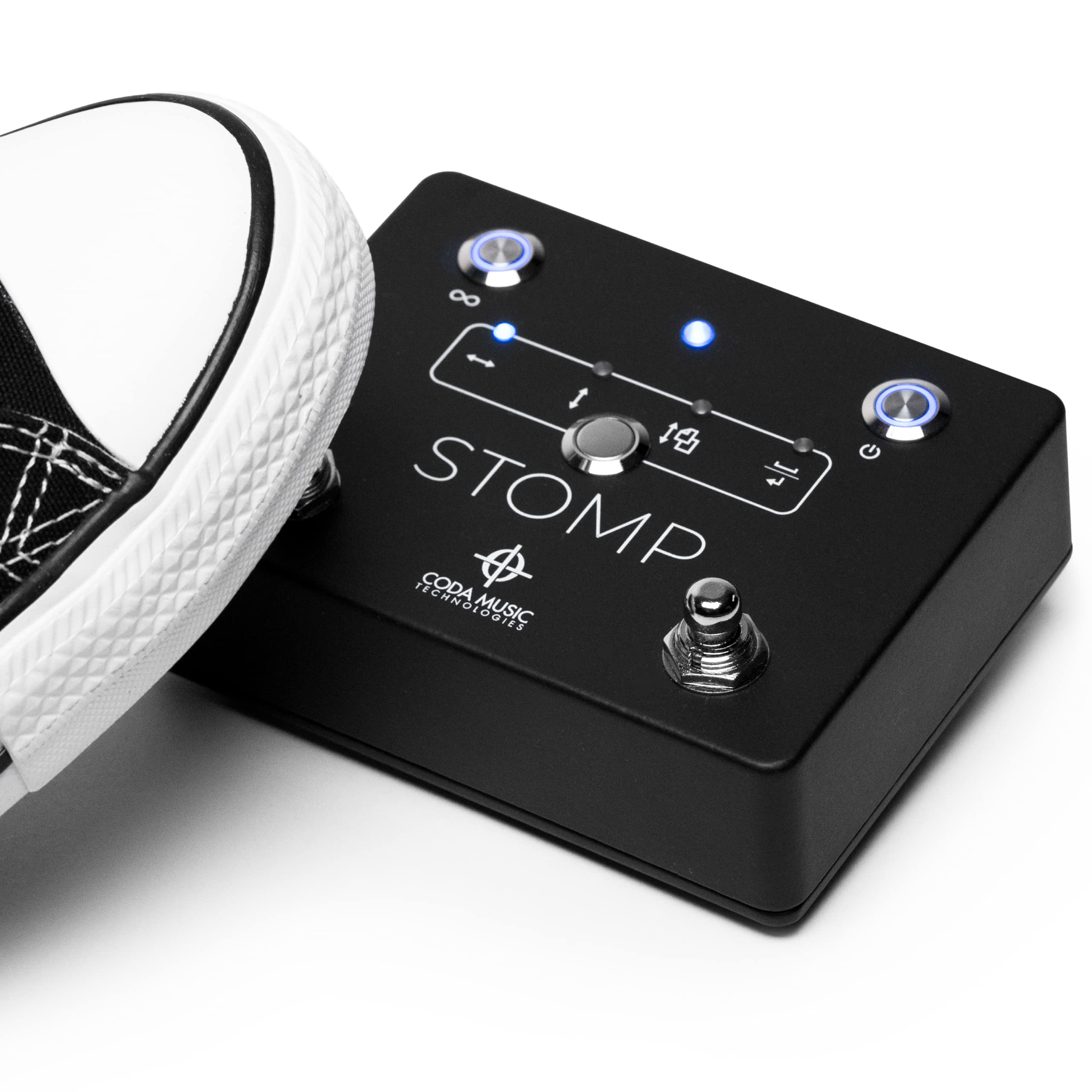 Wireless Bluetooth Page Turner for iPad & Tablets - Hands-Free Foot Pedal with 2-Way Switch (Black) - Perfect for Musicians, Presenters & Remote Learning