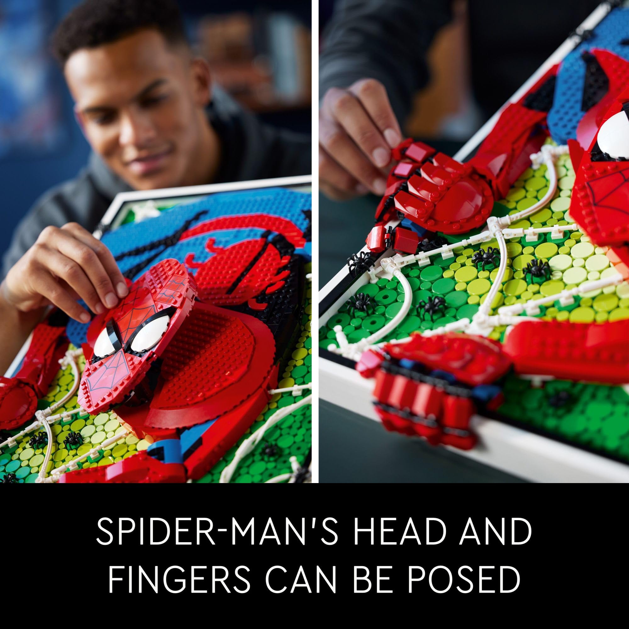 LEGO Art The Amazing Spider-Man 31209 Building Kit - DIY Superhero Wall Decor for Adults & Teens | Nostalgic Marvel Collectible | Perfect for Home Display, Back to School Gifts & Spider-Man Fans' Rooms