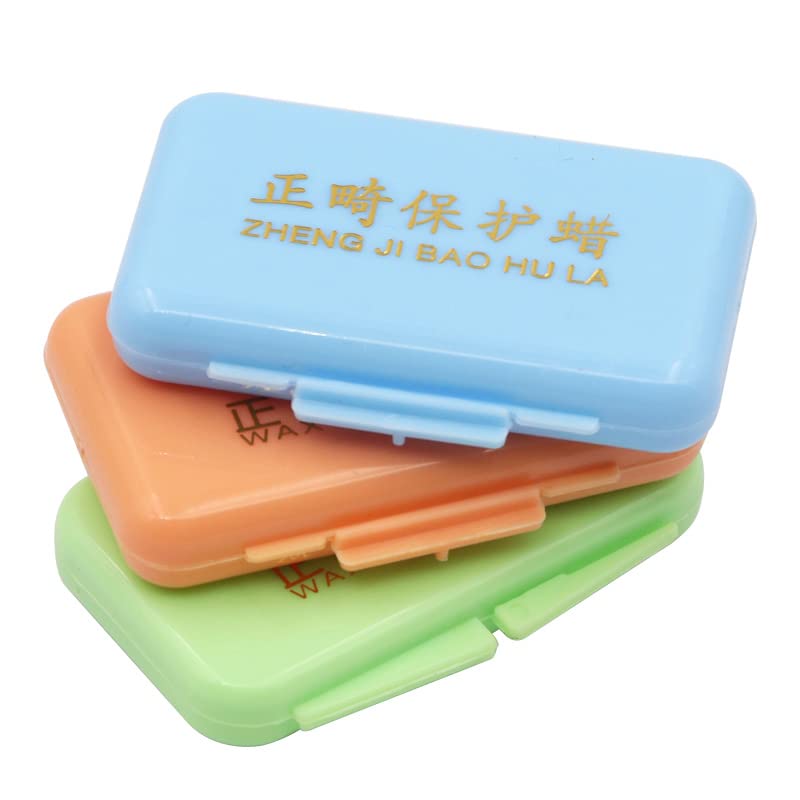 10pcs Orthodontic Wax for Braces - Dental Wax for Gum Irritation Relief, Teeth Protection & Oral Care - BPA Free Ortho Wax (Orange) - Perfect for Braces Pain Relief & Comfort While Eating/Speaking