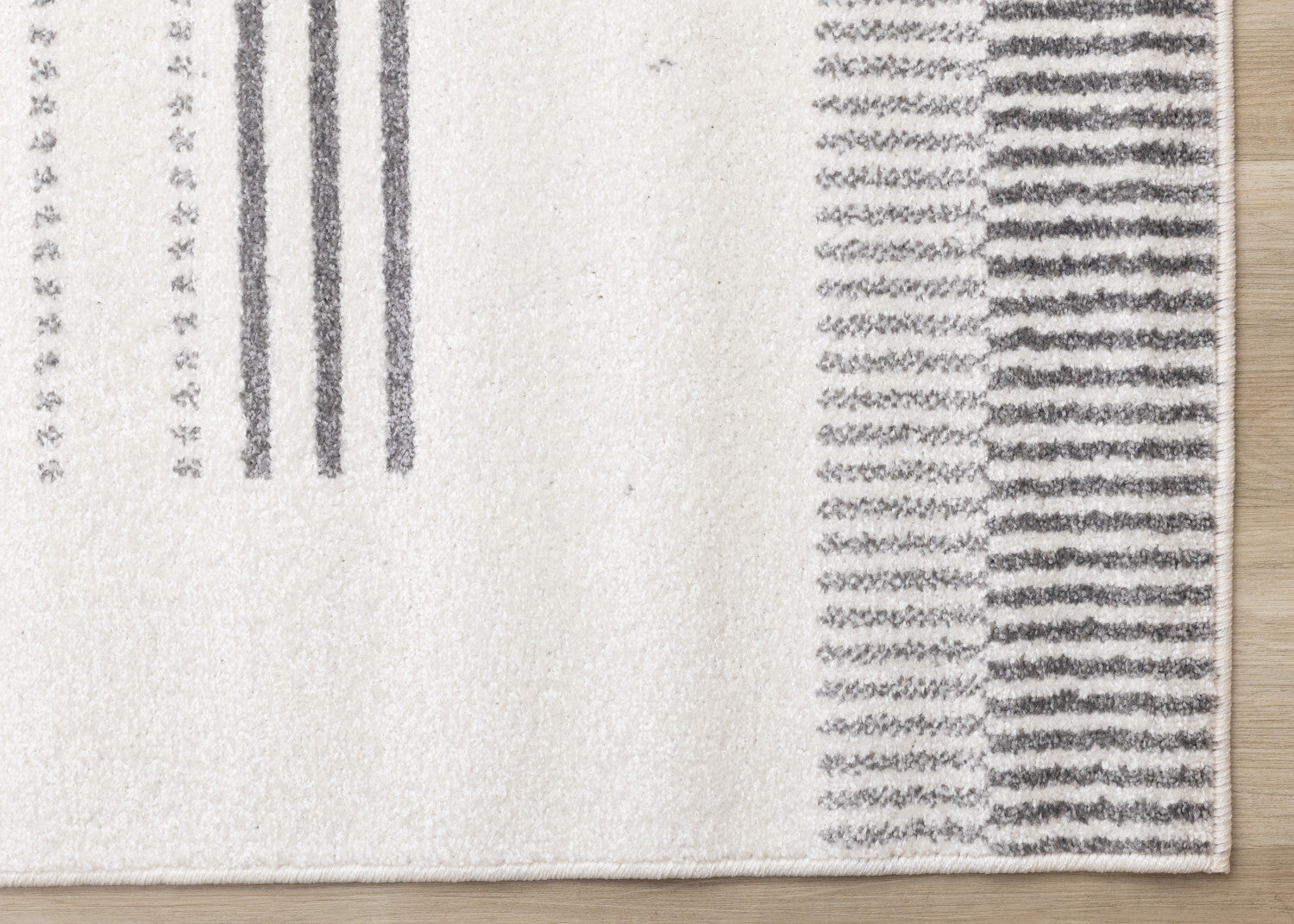 Claremont Modern Area Rug 5' x 8' - Sleek White & Grey Design for Living Room, Bedroom & Office | Soft Contemporary Rug for Home Decor
