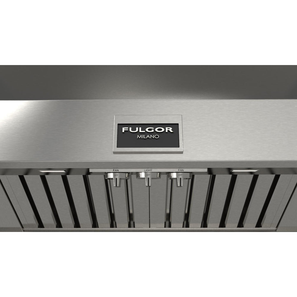 Fulgor Milano 36-Inch 1000 CFM Professional Stainless Steel Under Cabinet Range Hood with Knob Control (F6PH36DS1) - Perfect for Modern Kitchens & High-Heat Cooking