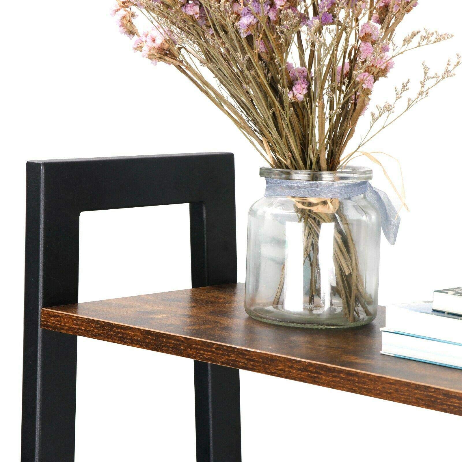 4-Tier Ladder Shelf - Wooden Bookshelf & Storage Rack for Books, Plants, Decor | Space-Saving Organizer for Living Room, Bedroom, Office & Closet | Modern Bookcase & Flower Stand with Adjustable Shelves