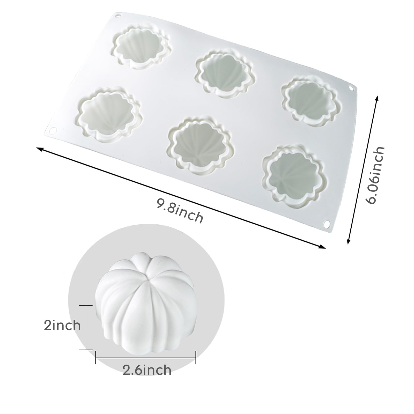 3D Pumpkin Silicone Mold - 2 Pack Halloween Candle Molds, Thanksgiving Pumpkin Cake Pan, Fall Soap Molds for Epoxy Resin, DIY Home Decor - Perfect for Halloween Party, Thanksgiving Baking & Handmade Soap Crafts
