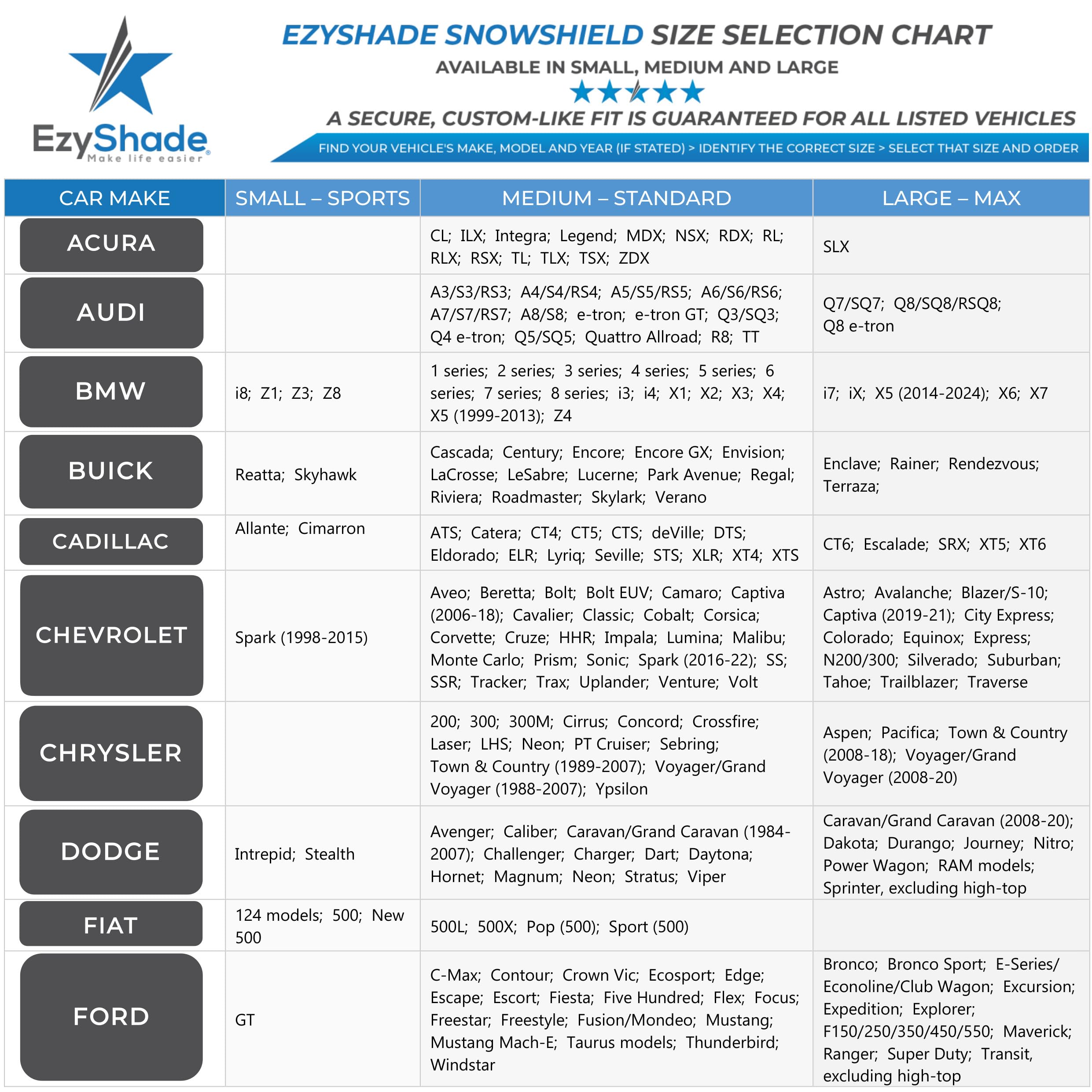 EzyShade Car Windshield Cover for Ice and Snow Protection - Universal Fit for Cars, SUVs & Trucks | Frost Shield Snow Cover | Winter Car Accessories (Standard Size M) | Perfect for Winter Parking & Overnight Frost Prevention