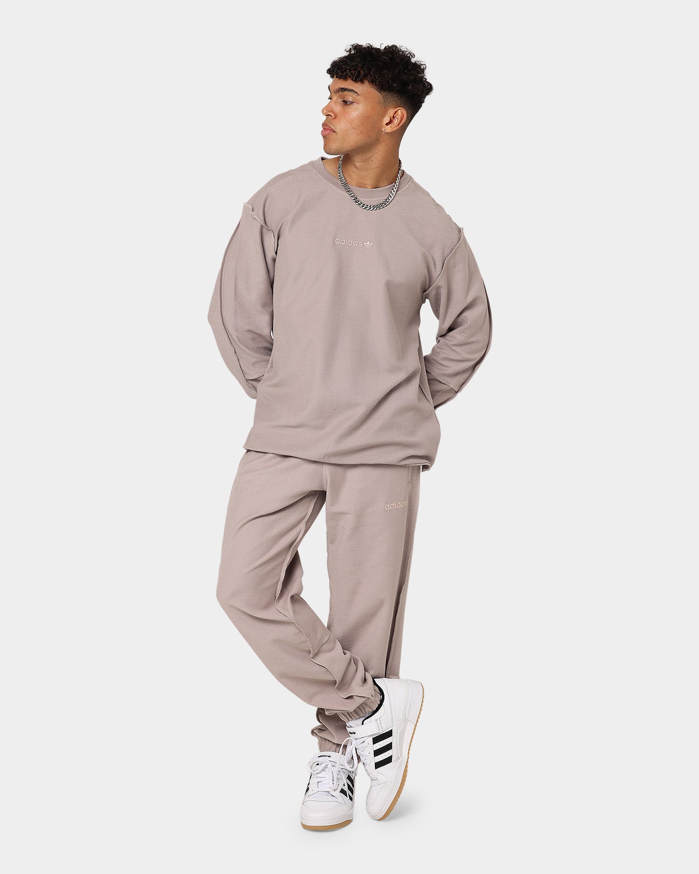 Adidas Loopback Crewneck Sweatshirt for Men & Women - Vapor Grey - Comfortable & Stylish Pullover for Casual Wear, Gym, and Outdoor Activities