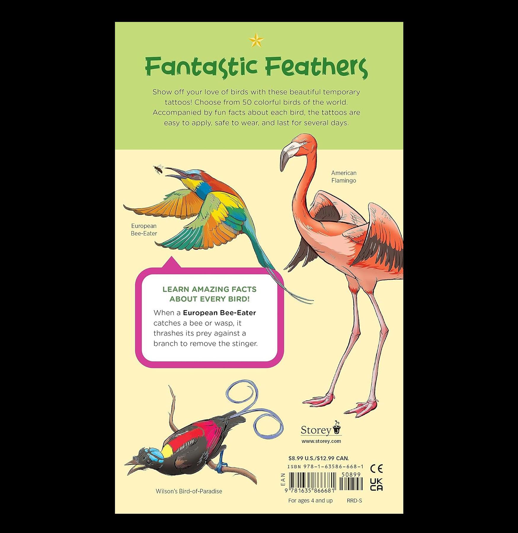50 Realistic Temporary Tattoos of Flying & Singing Birds - Safe, Long-Lasting Body Art for Kids & Adults - Perfect for Parties, Festivals & Costume Events
