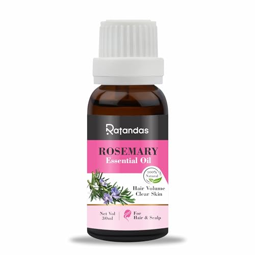 100% Pure Rosemary Essential Oil for Hair Growth & Skin Care - Natural, Undiluted, Clinically Tested (30ml) | Promotes Healthy Hair, Reduces Hair Fall & Nourishes Scalp | Perfect for Aromatherapy, DIY Beauty & Massage