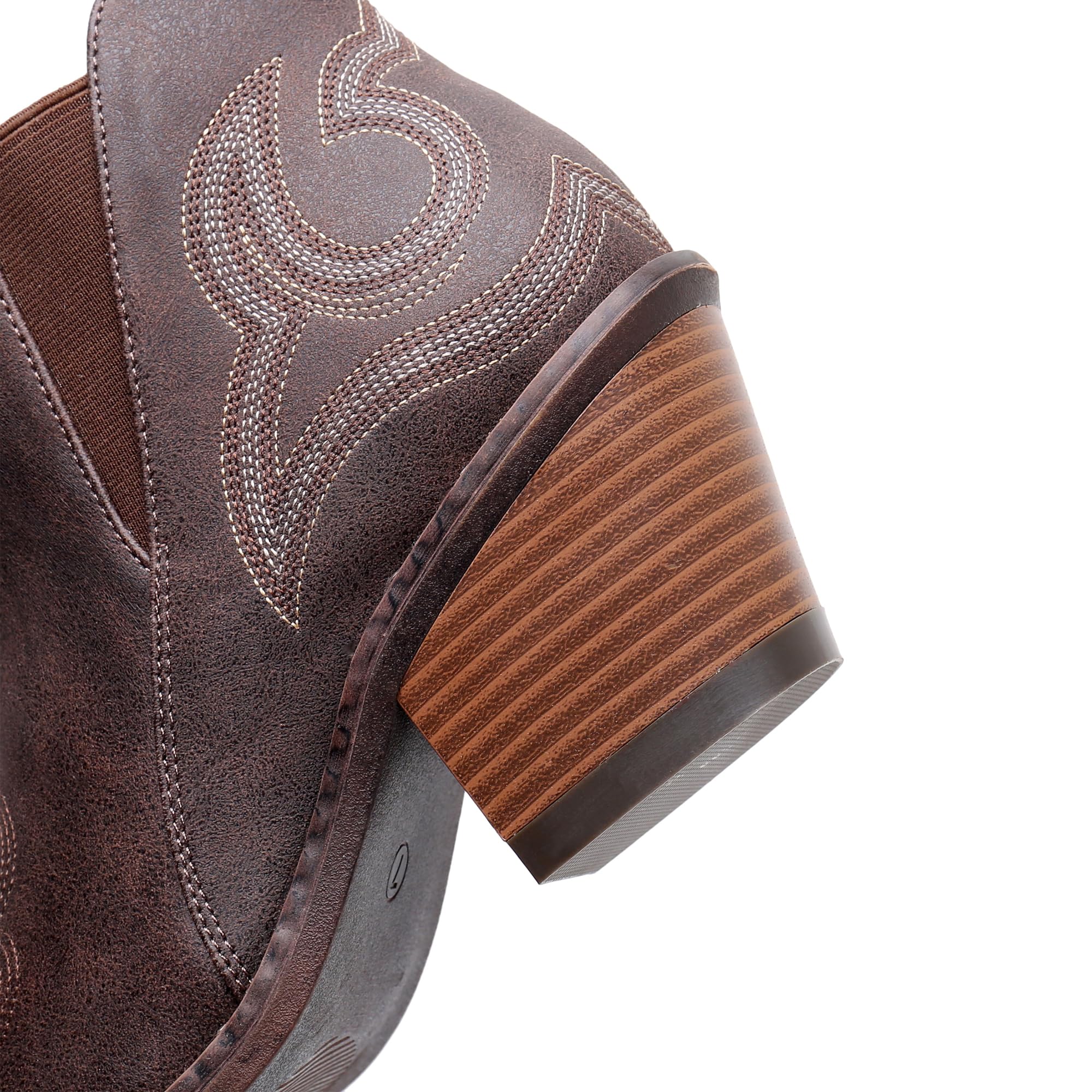 Women's Western Cowgirl Boots with Embroidery - Stylish Ankle Boots for Country, Rodeo & Casual Wear