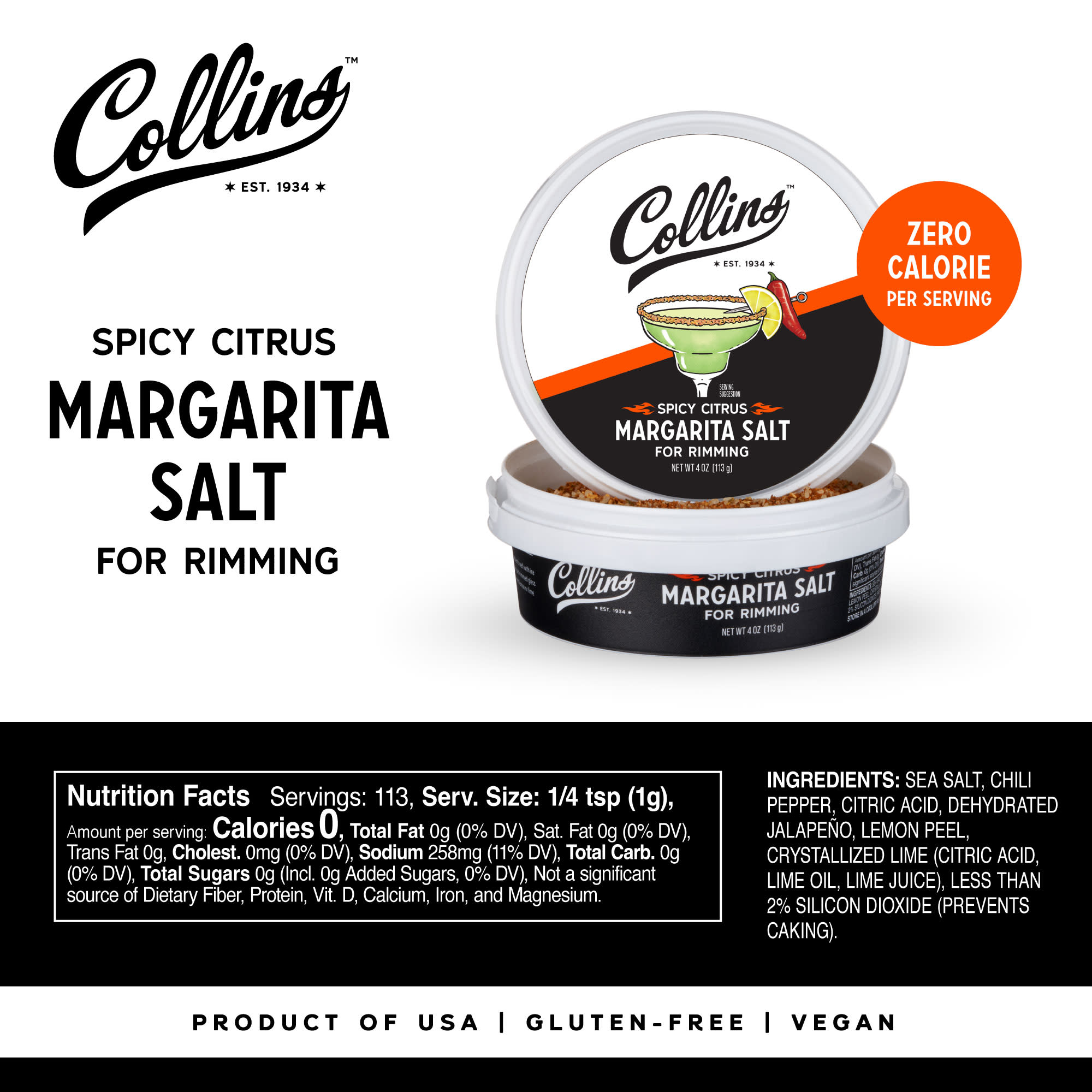 Premium Spicy Citrus Margarita Salt - Zesty Lime & Chili Rim Blend for Cocktails, Margaritas & Tequila Shots - Perfect for Parties, BBQs & Mexican-Themed Events