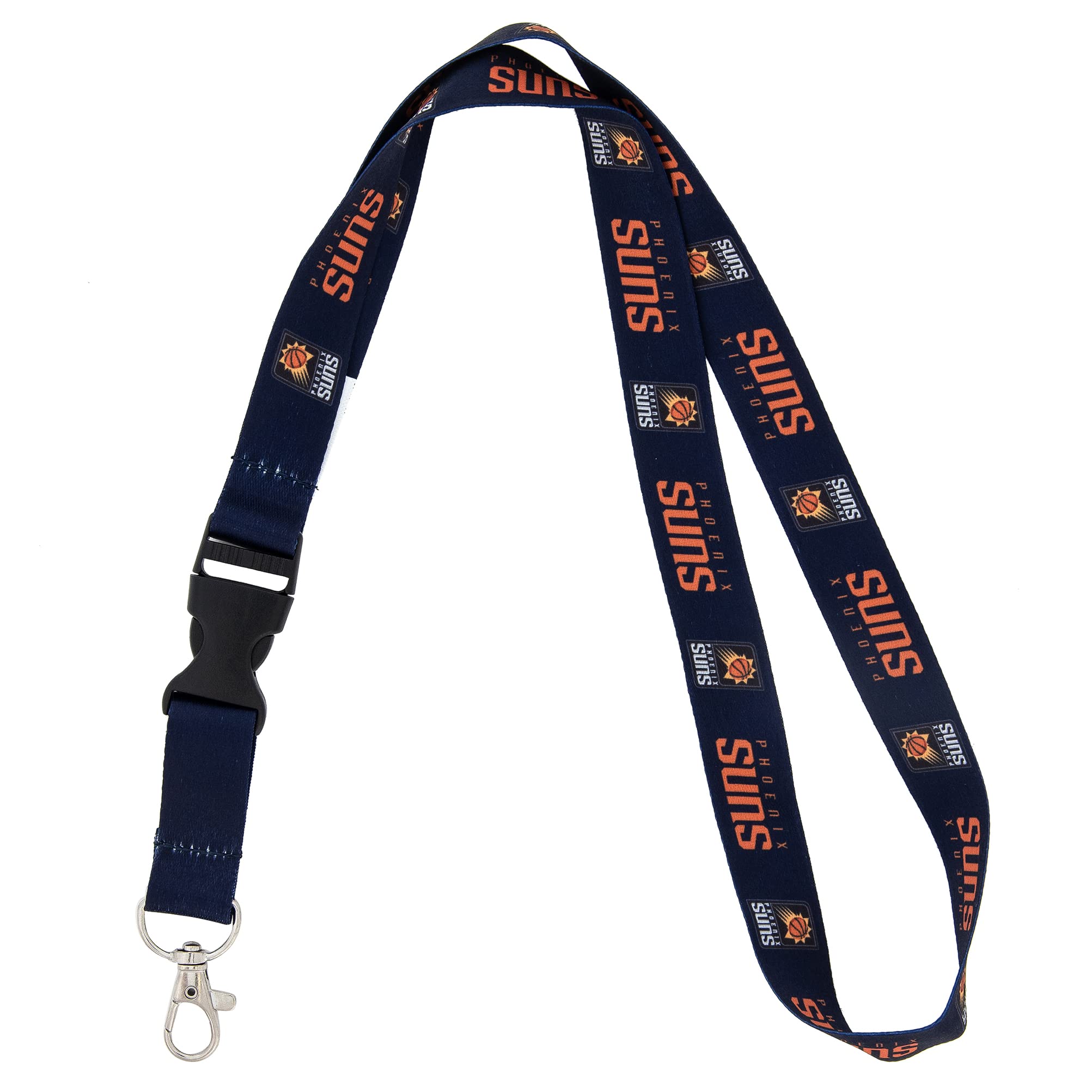 Phoenix Suns NBA Lanyard Keychain - Detachable Breakaway Snap Buckle for Car Keys & ID Badge Holder - Multicolor Desert Cactus Design - Perfect for Basketball Fans, Office Workers & Event Attendees