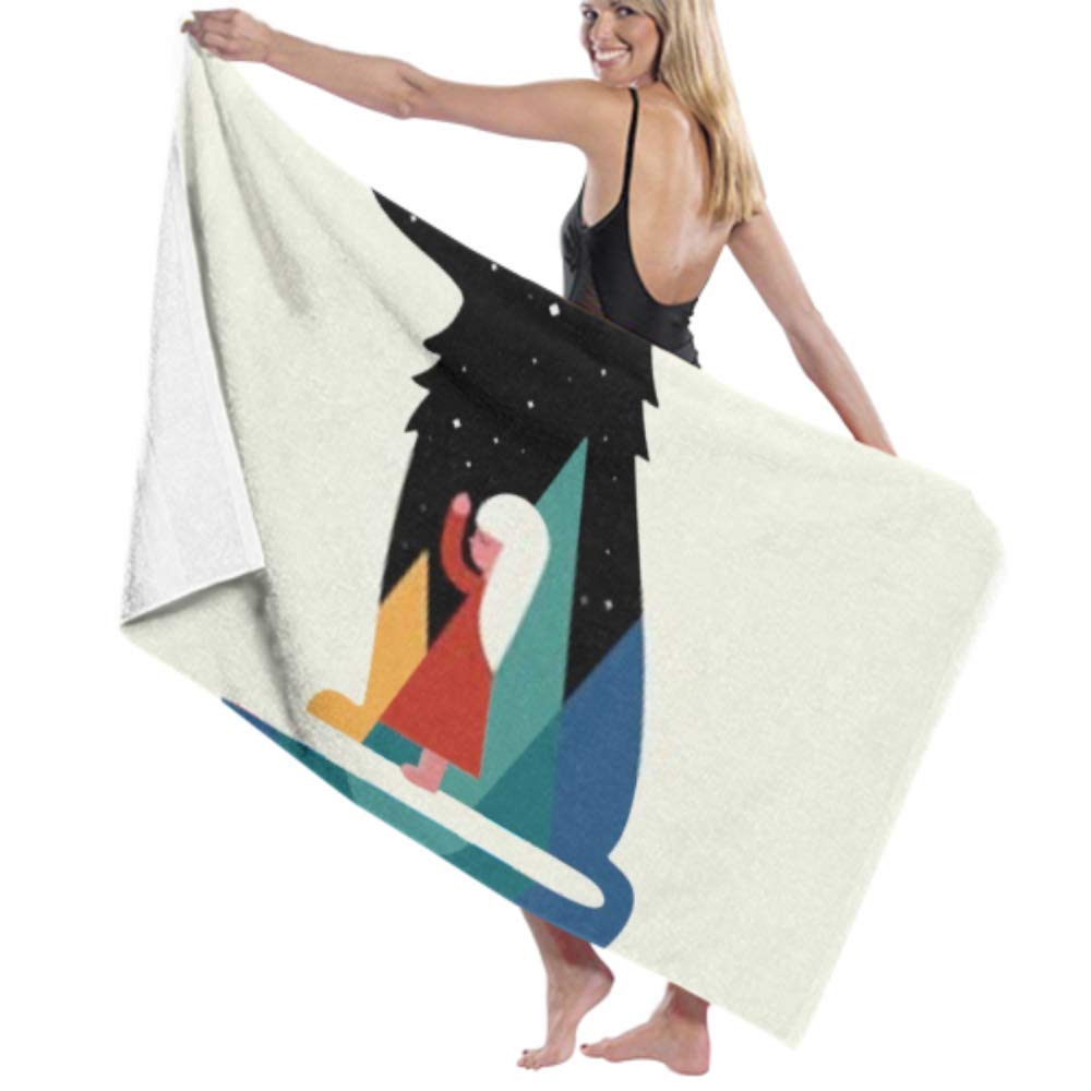 Premium HHL Microfiber Beach Towel - Large Wolf Silhouette with Colorful Mountain Design | Quick Drying, Ultra Absorbent & Lightweight | Perfect for Beach, Pool, Travel, Picnic & Yoga | Bath Towel & Picnic Mat in One