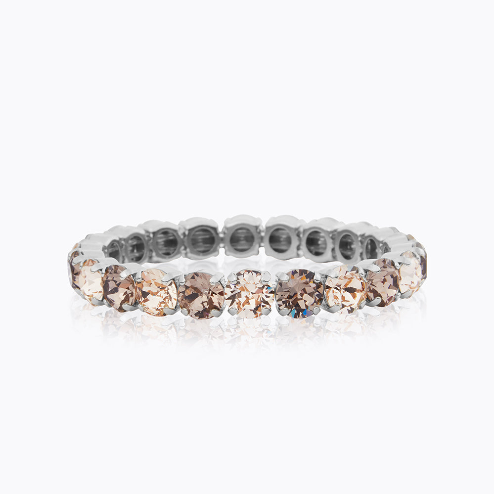Elegant Gia Stud Bracelet in Greige & Silk – Perfect for Weddings, Parties & Special Occasions