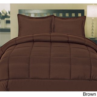 Luxury Chocolate Brown 600 Thread Count Egyptian Cotton Queen Size Down Alternative Comforter Set - Soft & Breathable for All-Season Comfort, Perfect for Bedroom Decor & Cozy Nights