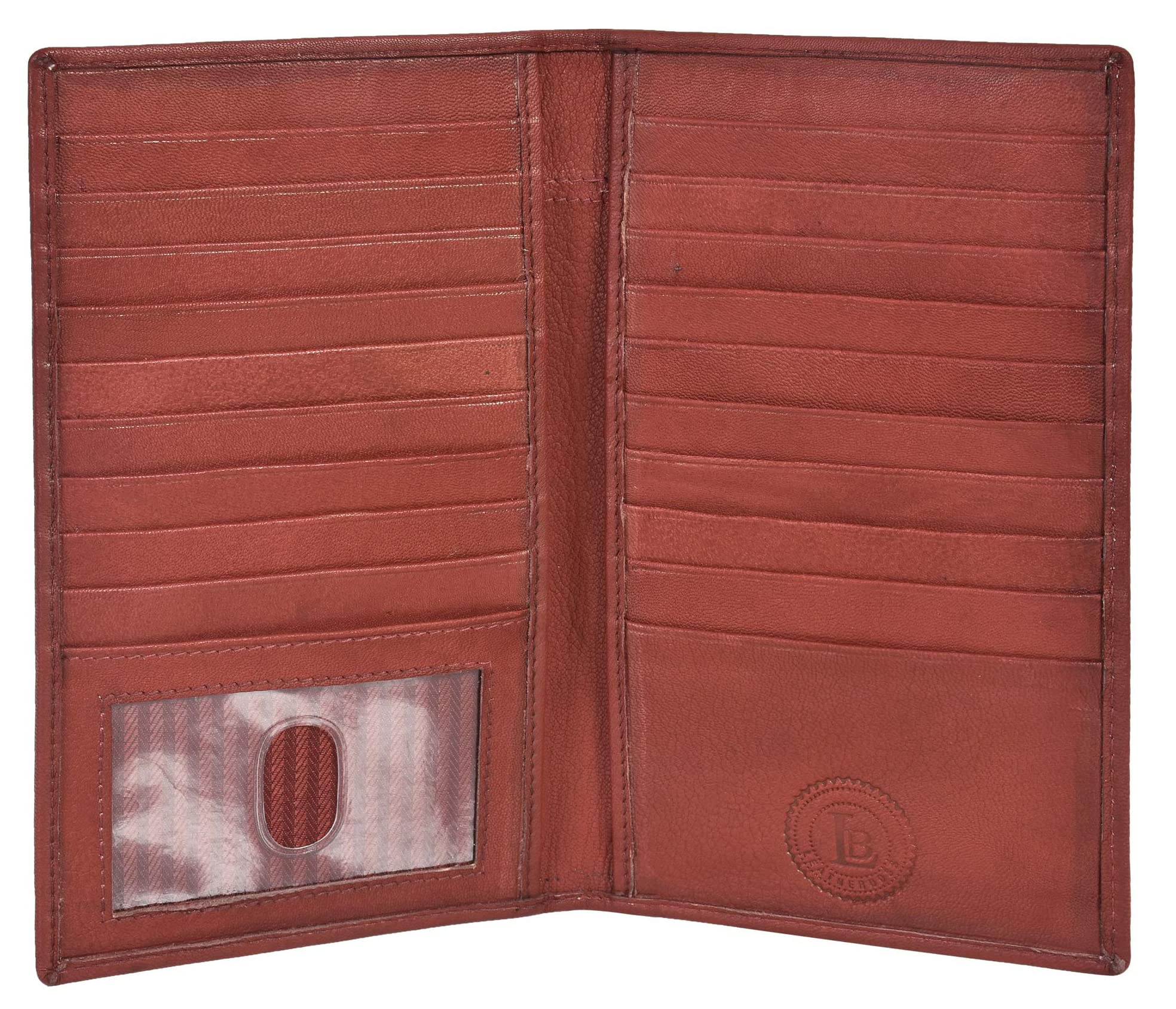 Genuine Leather Bifold Business Wallet for Men - Slim RFID Blocking Credit Card Holder (Brown) | Perfect for Office, Travel & Everyday Use