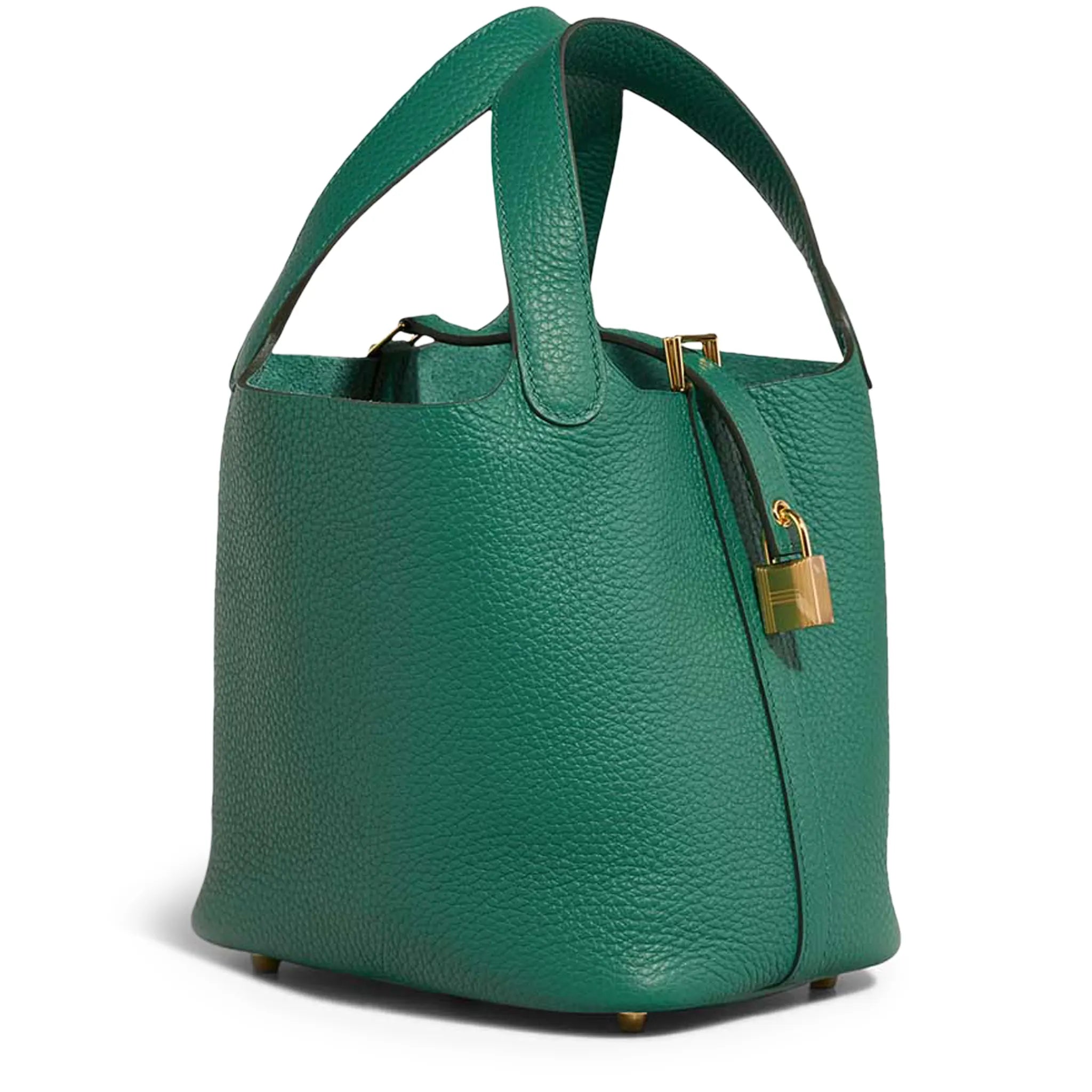 Authentic Hermès Picotin Lock 18 Bag - Clemence Leather in Emerald Green with Gold Hardware | Luxury Everyday Tote for Women, Perfect for Work, Shopping & Travel