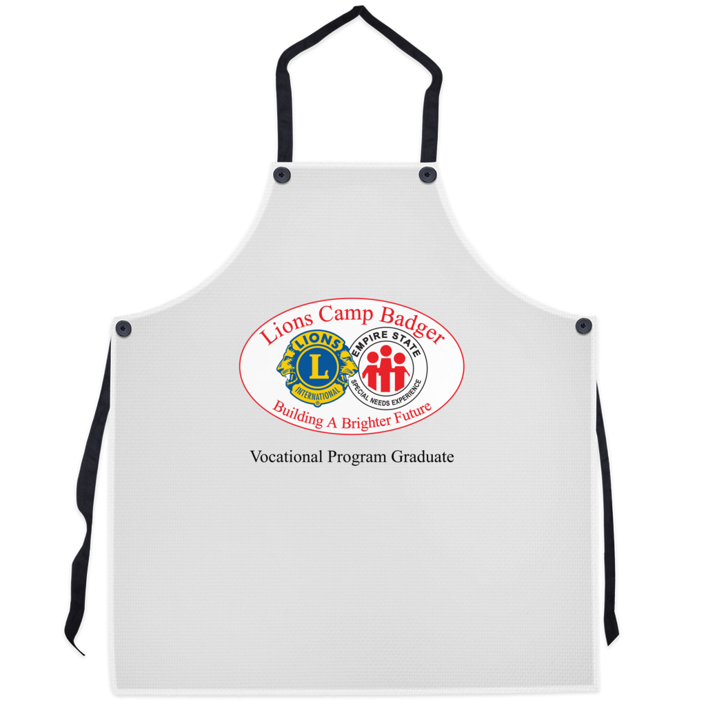 Lions Camp Badger Apron - Durable Work Apron for Vocational Program Graduates | Perfect for Cooking, Woodworking & DIY Projects