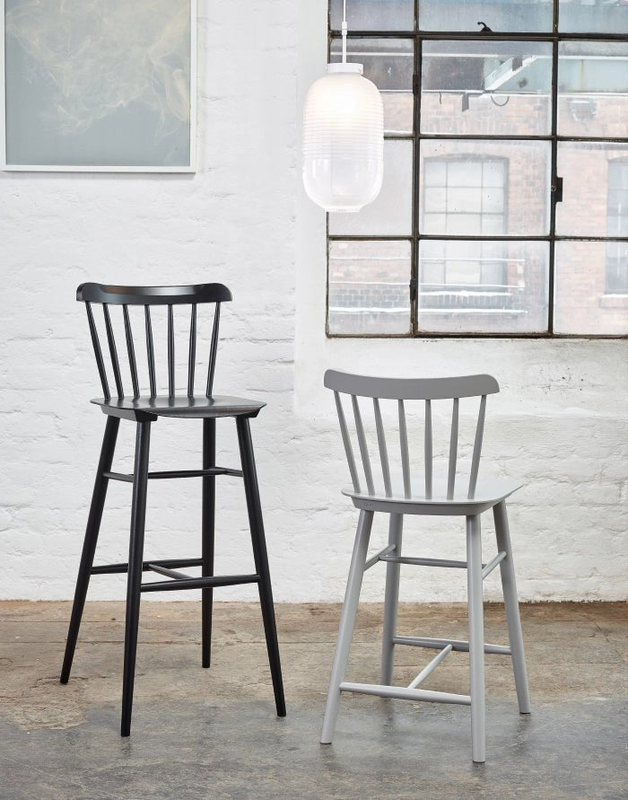 Ironica Bentwood Stool by Ton - Modern Wooden Bar Stool for Kitchen Island, Dining Room & Cafe - Ergonomic Design with Curved Seat