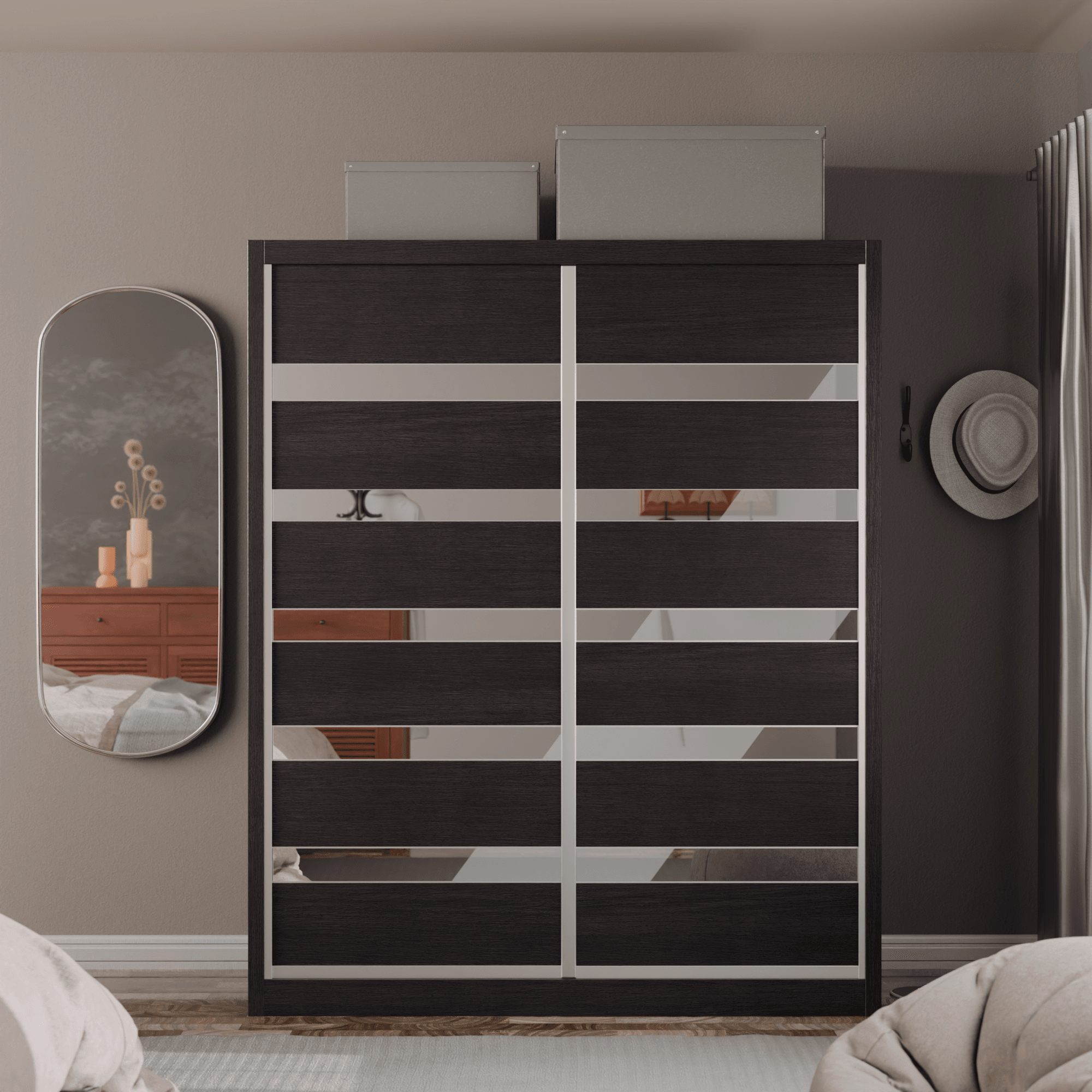 Modolva W05 Modular Wardrobe Closet System - Customizable Storage Solution for Bedroom, Closet & Office Organization