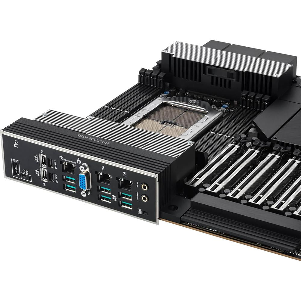 ASUS Pro WS WRX90E-SAGE SE AMD sTR5 EEB Workstation Motherboard - High Performance for 3D Rendering, Video Editing & AI Development