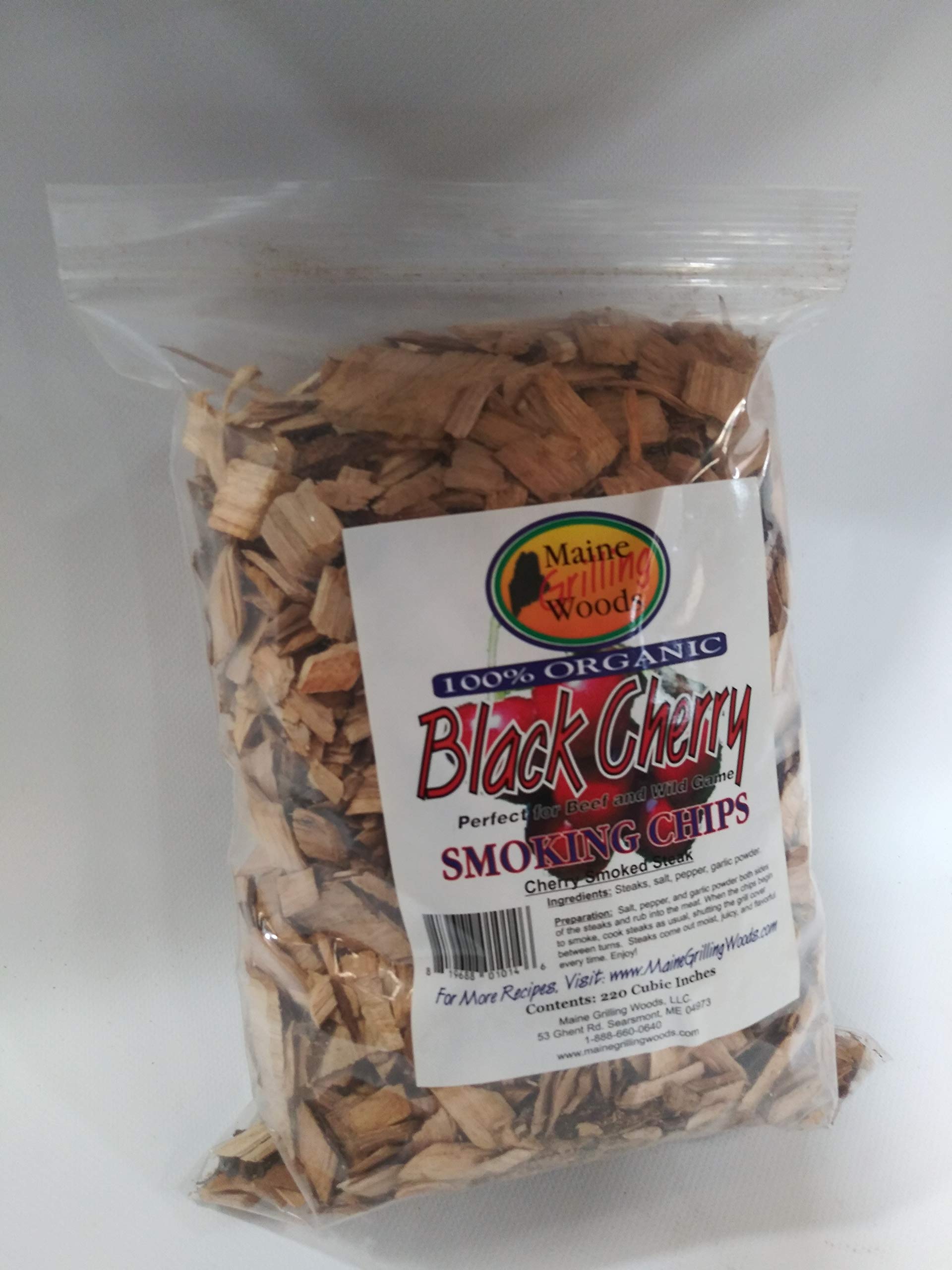 Premium Black Cherry Wood Chips for Smoking & Grilling - Natural BBQ Flavor Enhancer for Meats, Fish & Vegetables - Perfect for Outdoor Cooking, Camping & Backyard BBQs